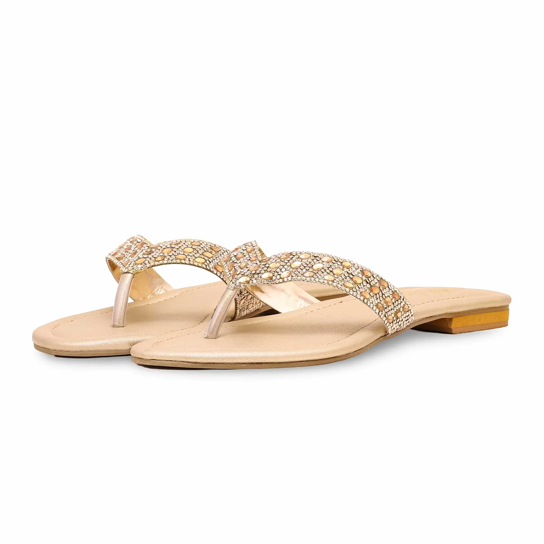 Golden Fancy Chappal FN0771 - Image 2