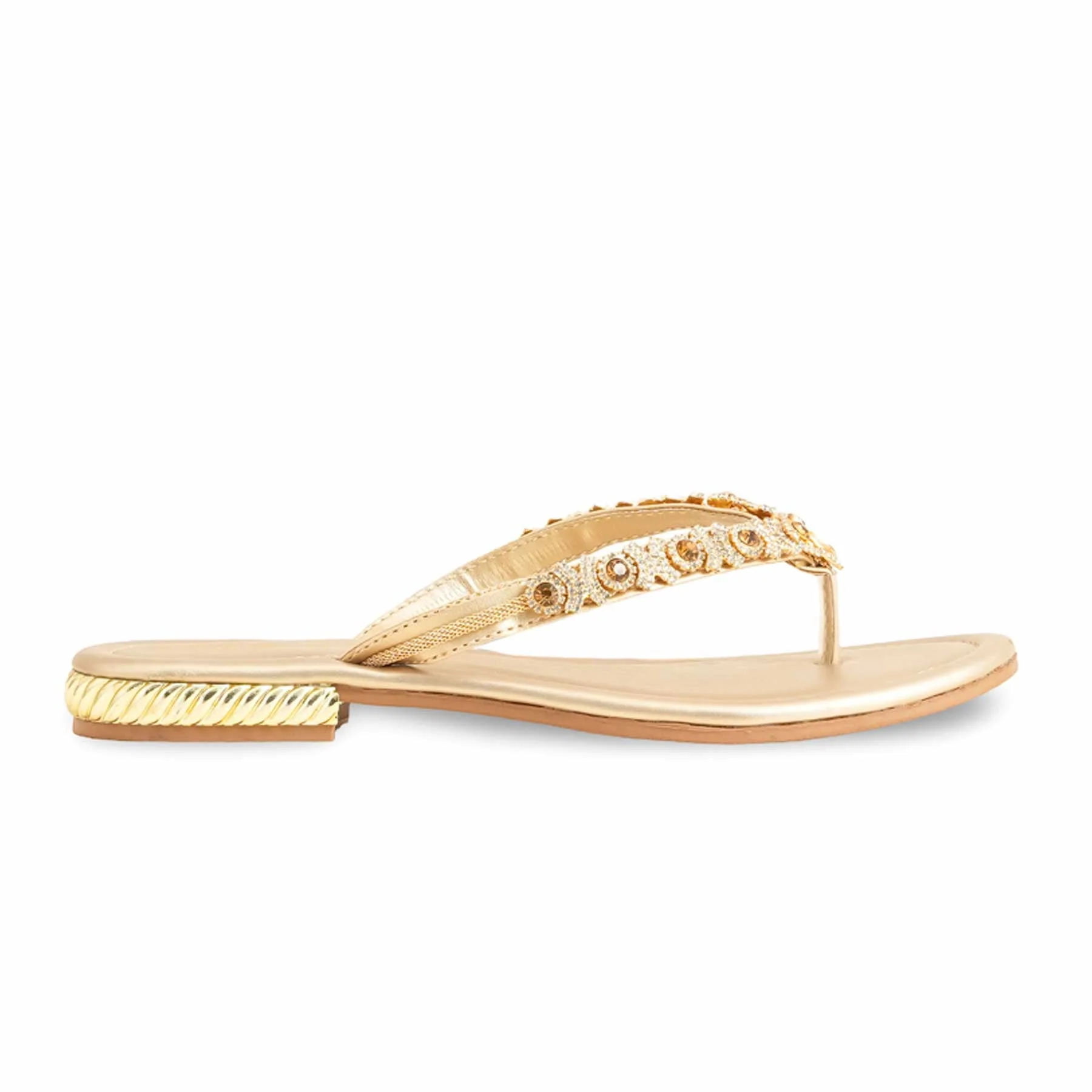 Golden Fancy Chappal FN0778 - Image 2