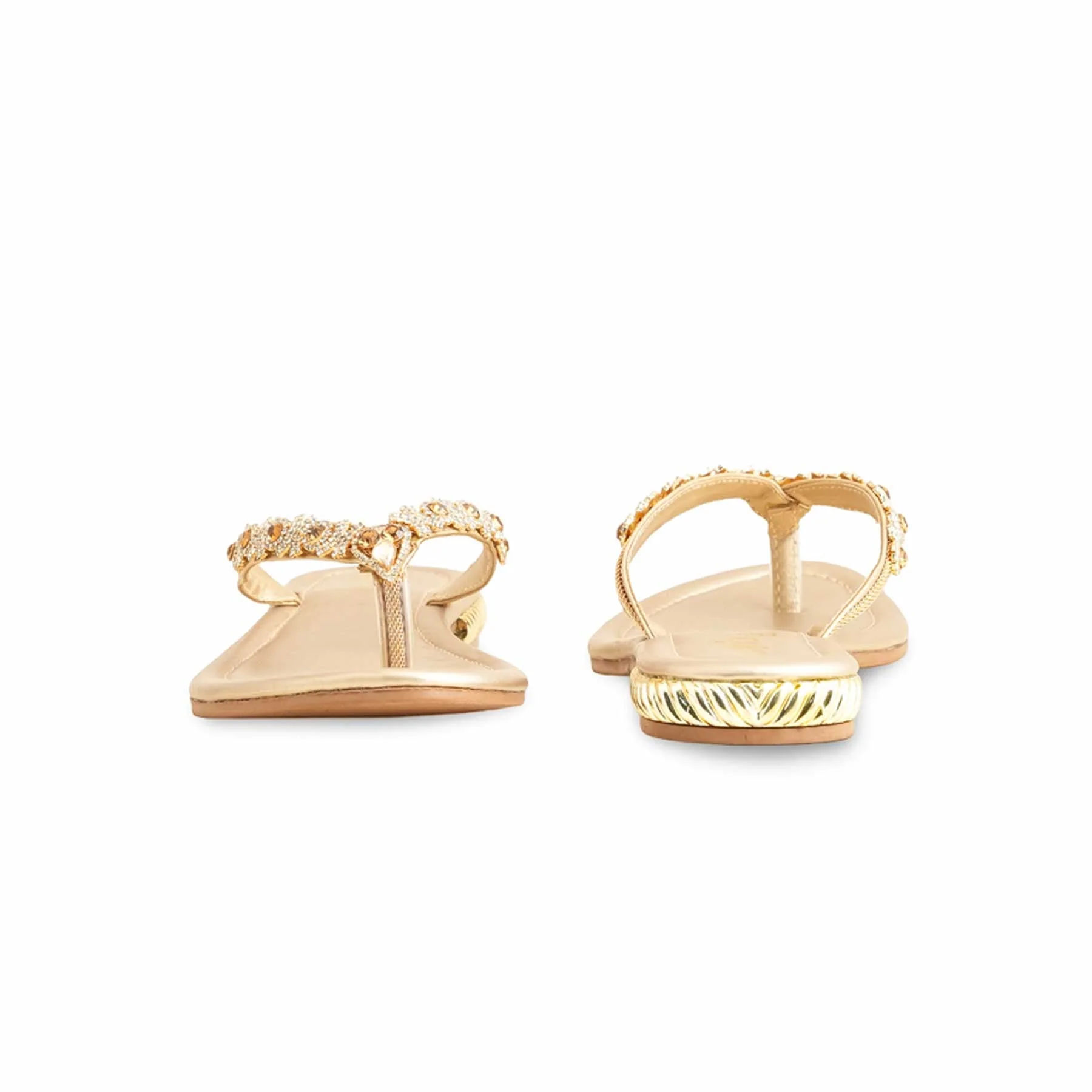 Golden Fancy Chappal FN0778 - Image 4