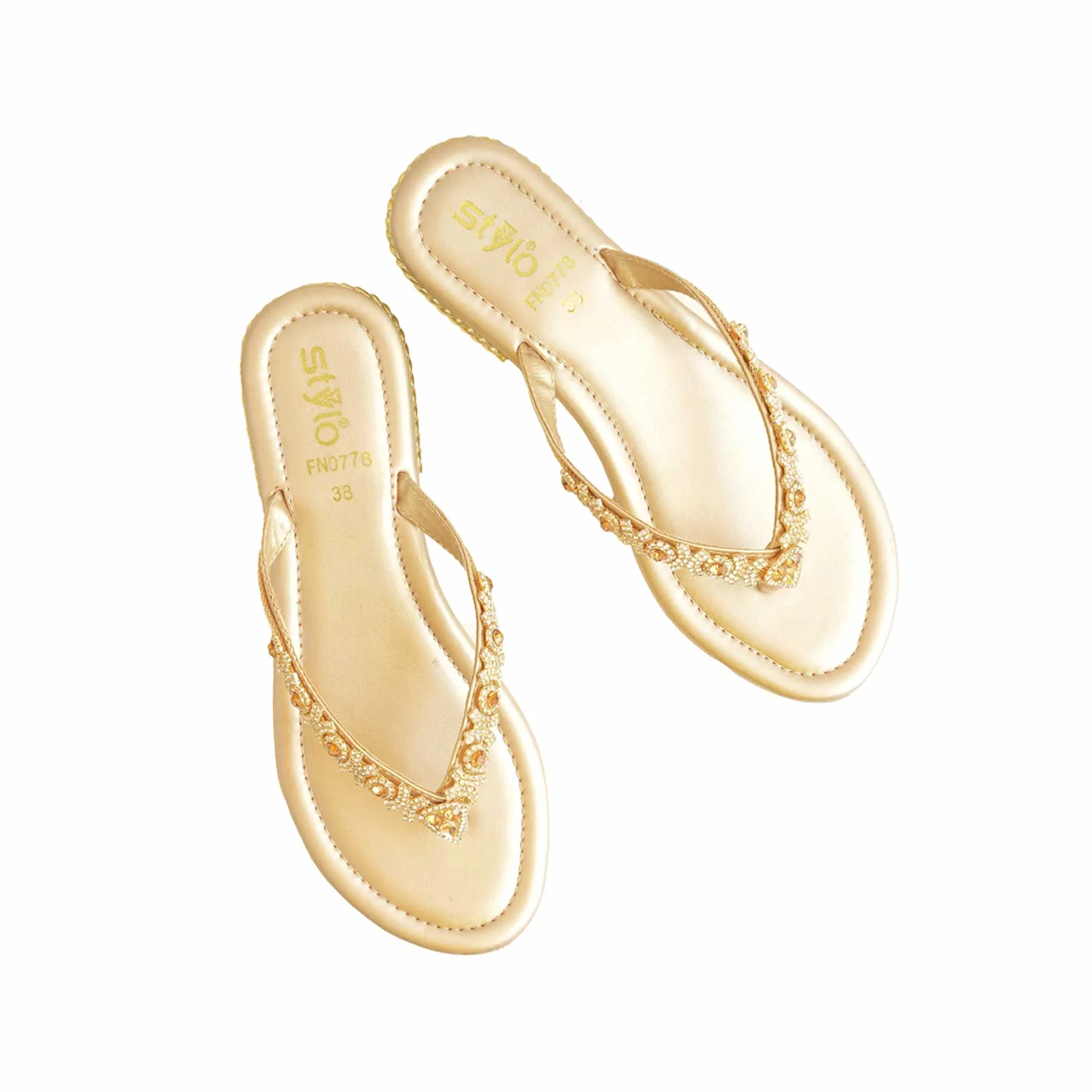 Golden Fancy Chappal FN0778 - Image 5