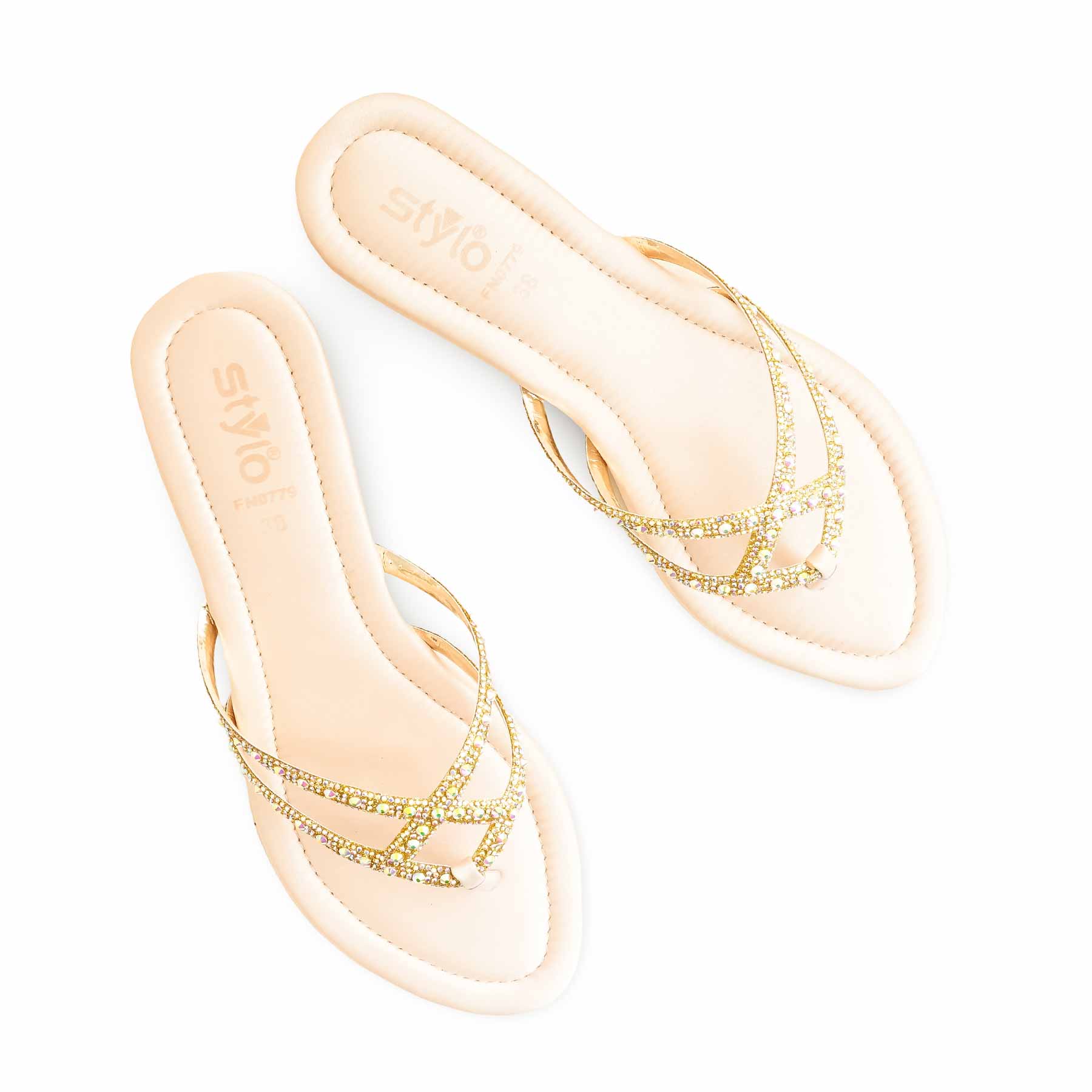 Golden Fancy Chappal FN0779 - Image 5