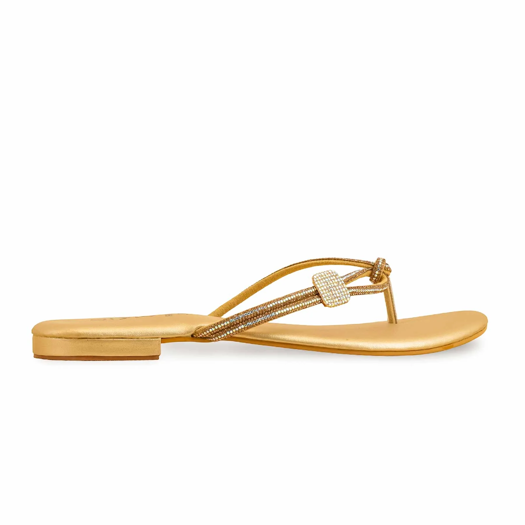 Golden Fancy Chappal FN0782 - Image 2