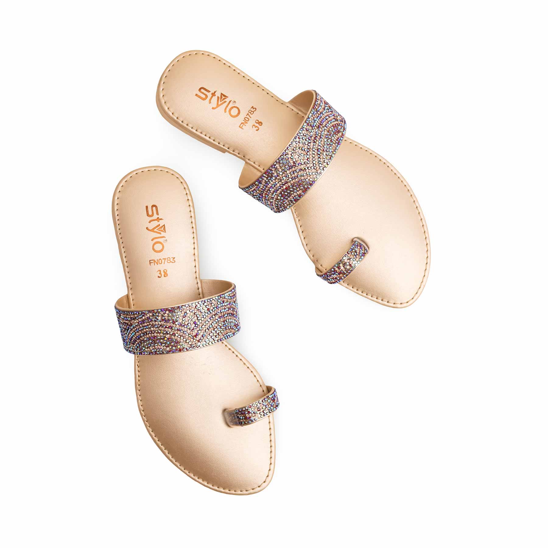 Golden Fancy Chappal FN0783 - Image 5
