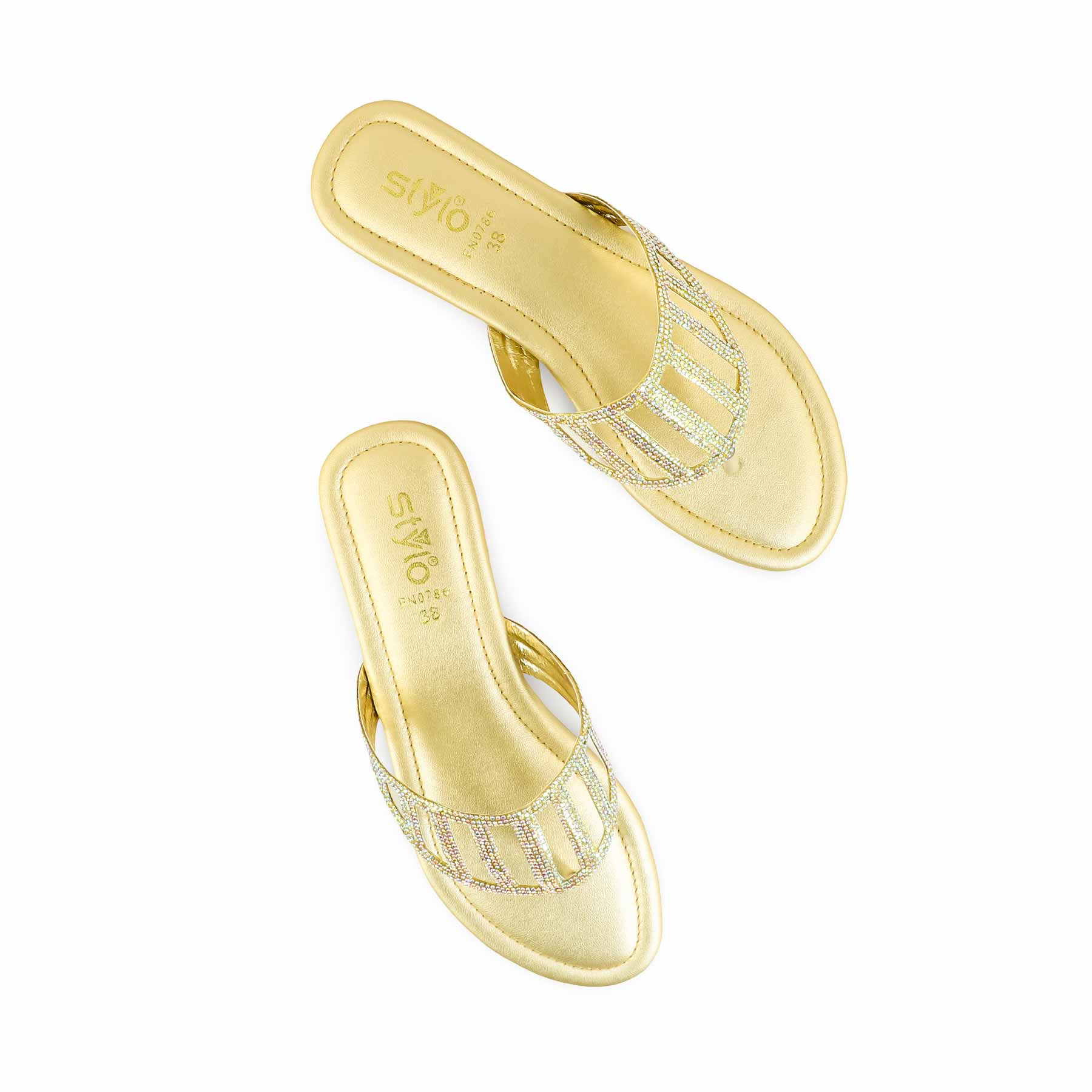 Golden Fancy Chappal FN0786 - Image 5