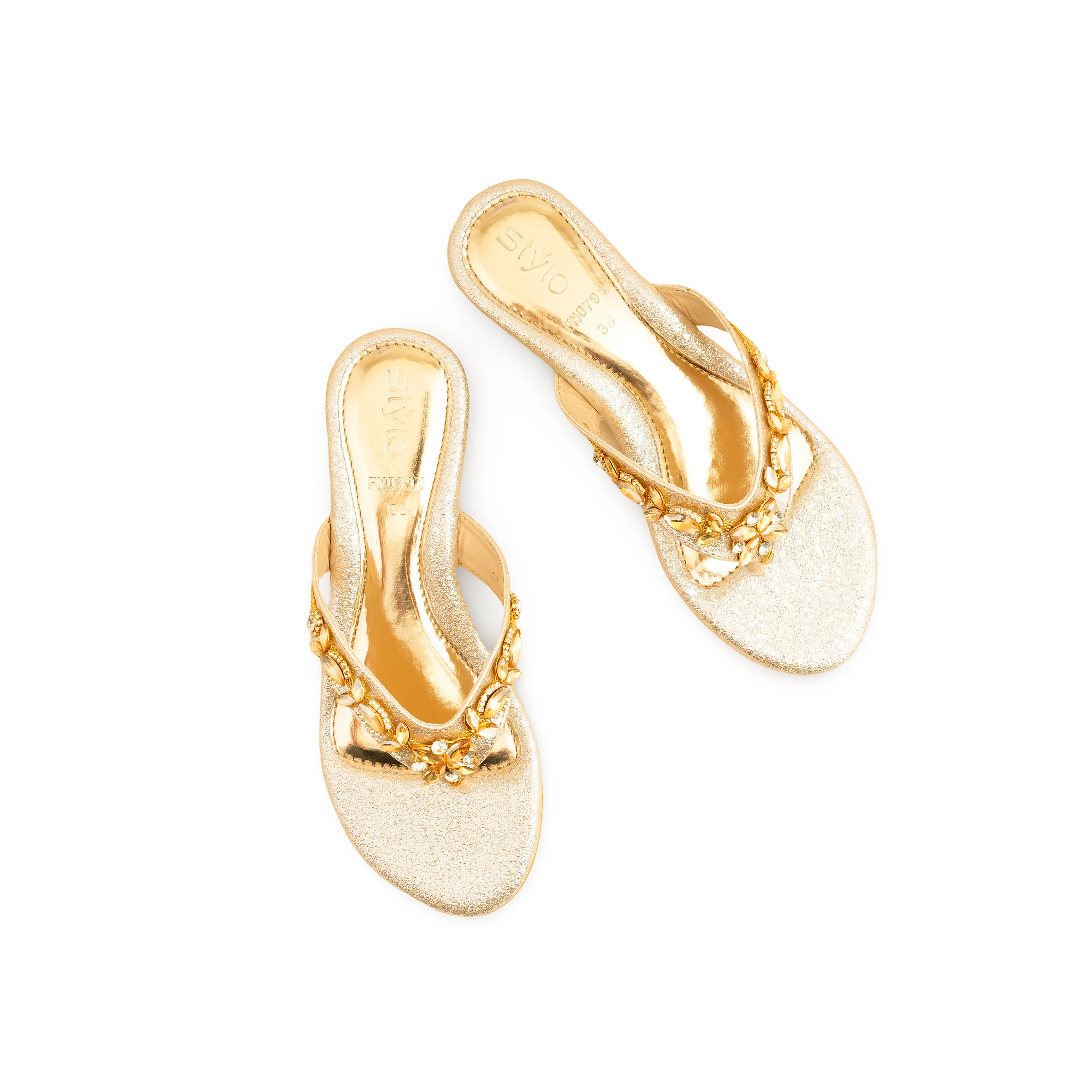 Golden Fancy Chappal FN0791 - Image 5