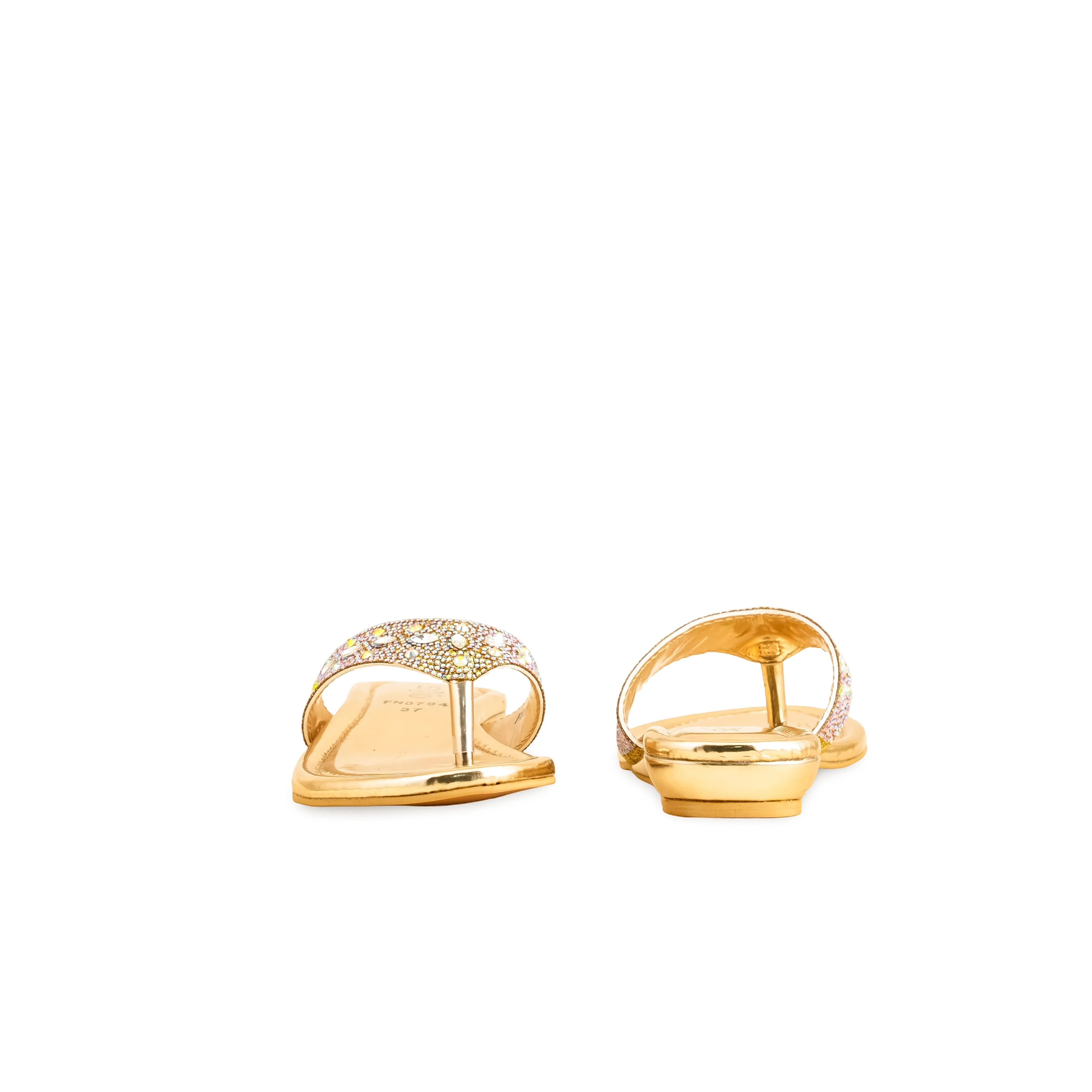 Golden Fancy Chappal FN0794 - Image 4