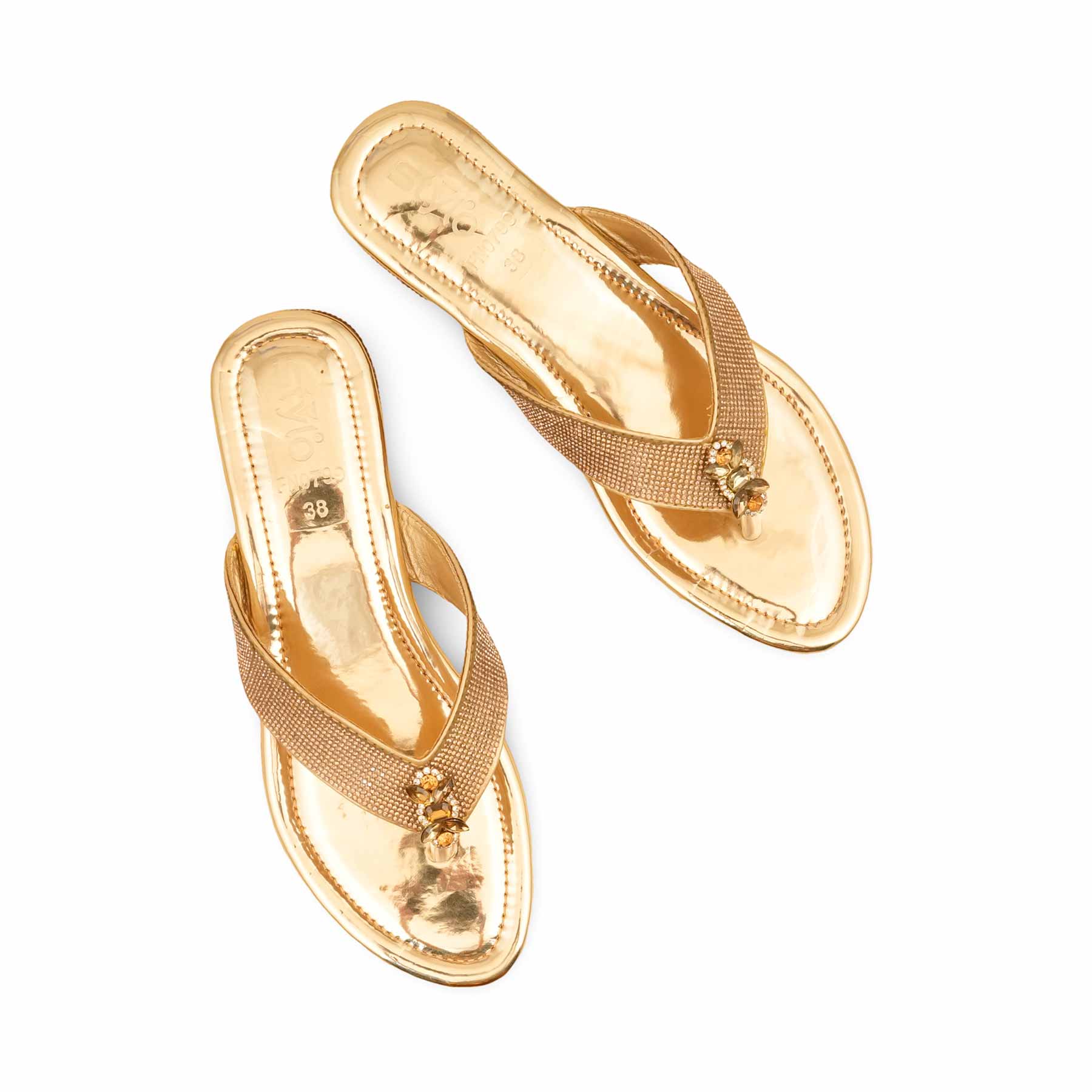 Golden Fancy Chappal FN0799 - Image 5
