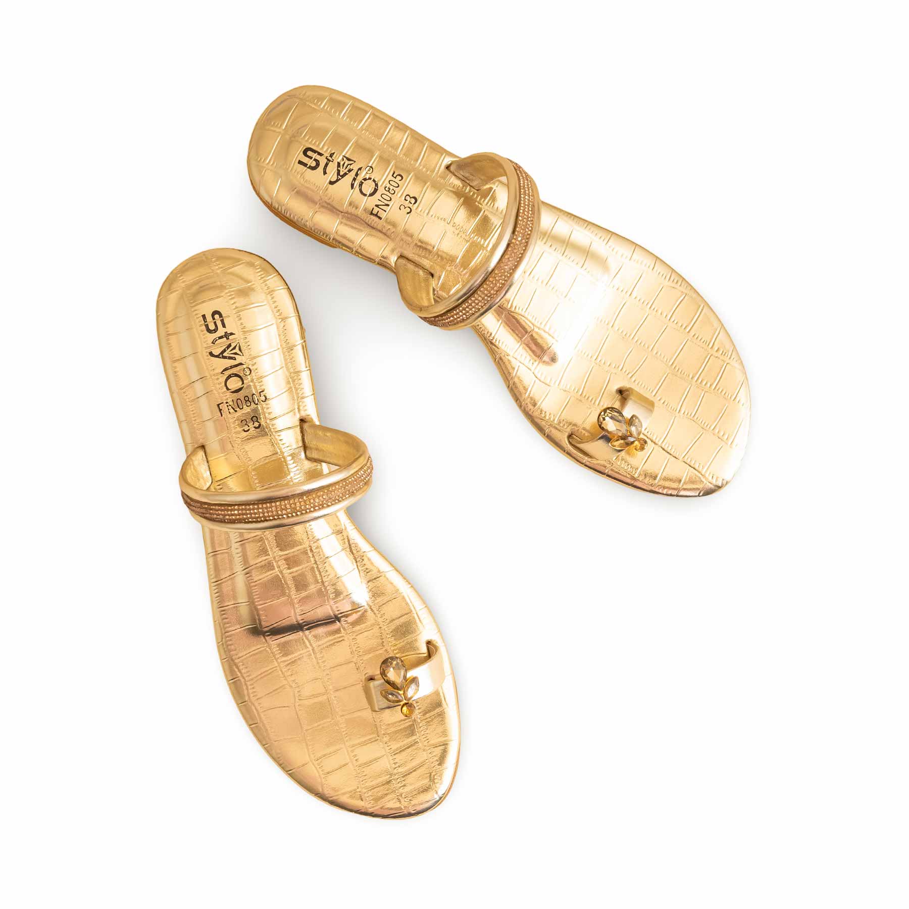 Golden Fancy Chappal FN0805 - Image 5