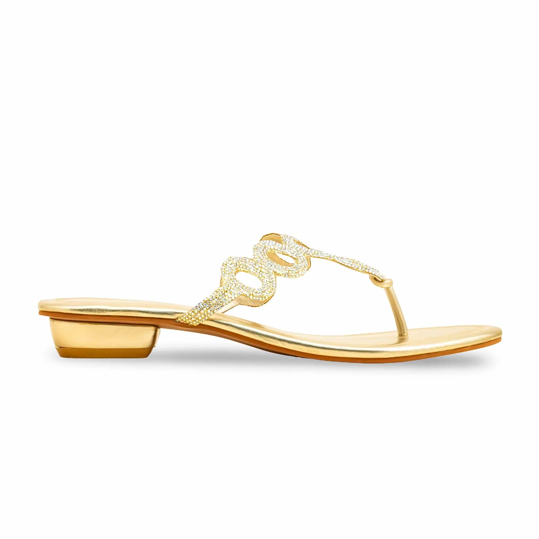 Golden Fancy Chappal FN0818 - Image 2