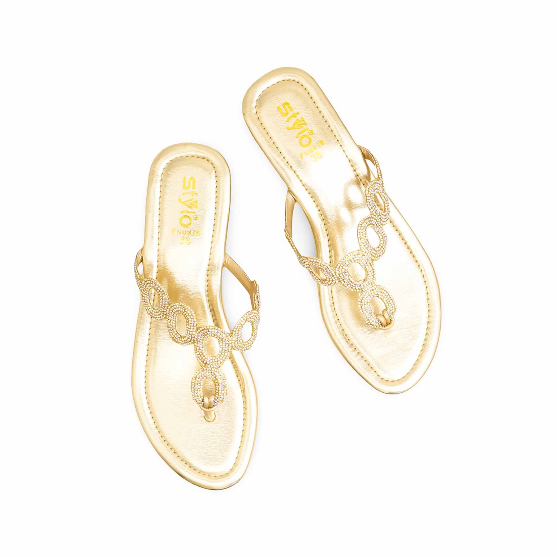 Golden Fancy Chappal FN0818 - Image 5