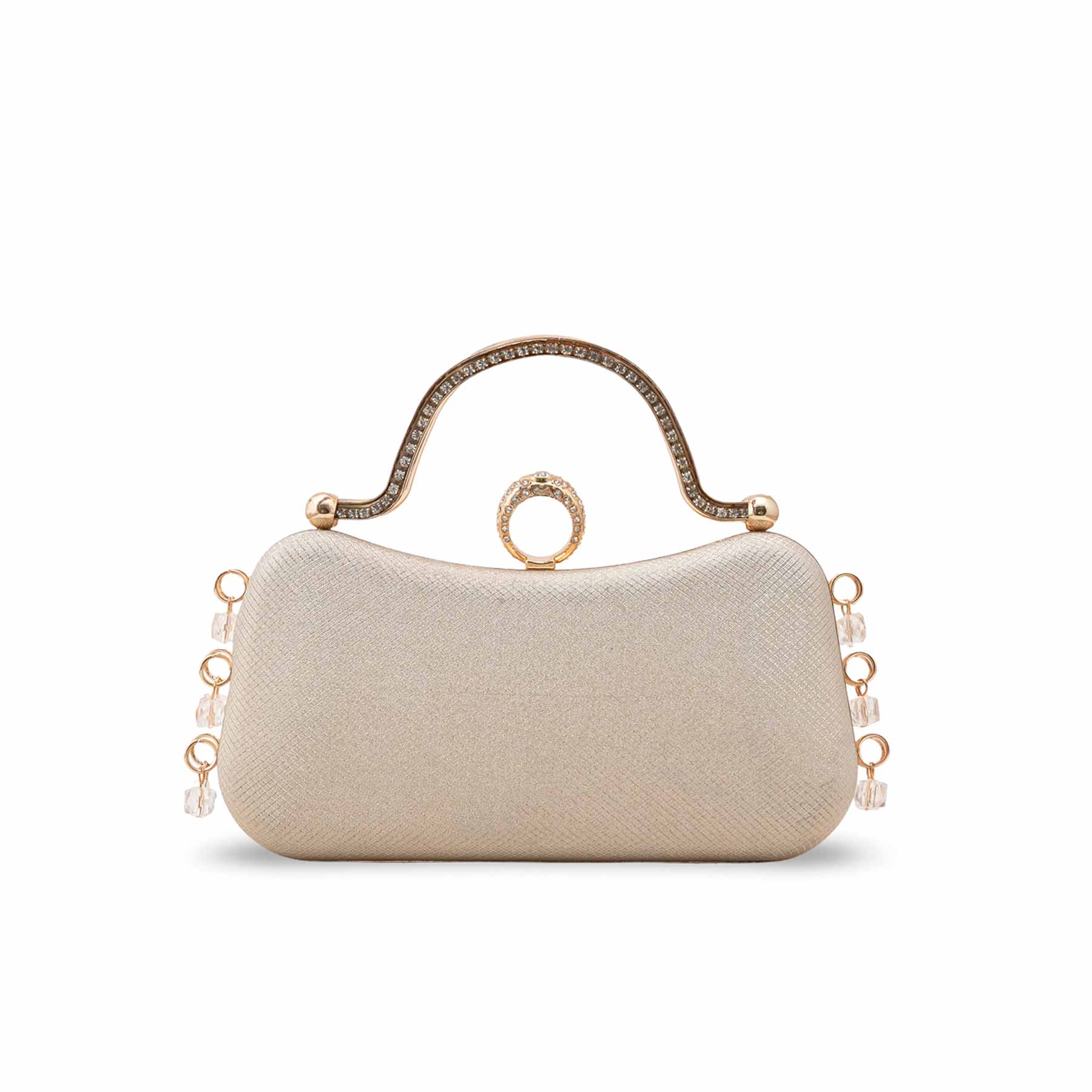 Golden Fancy Clutch For Ladies P15704 - Image 4