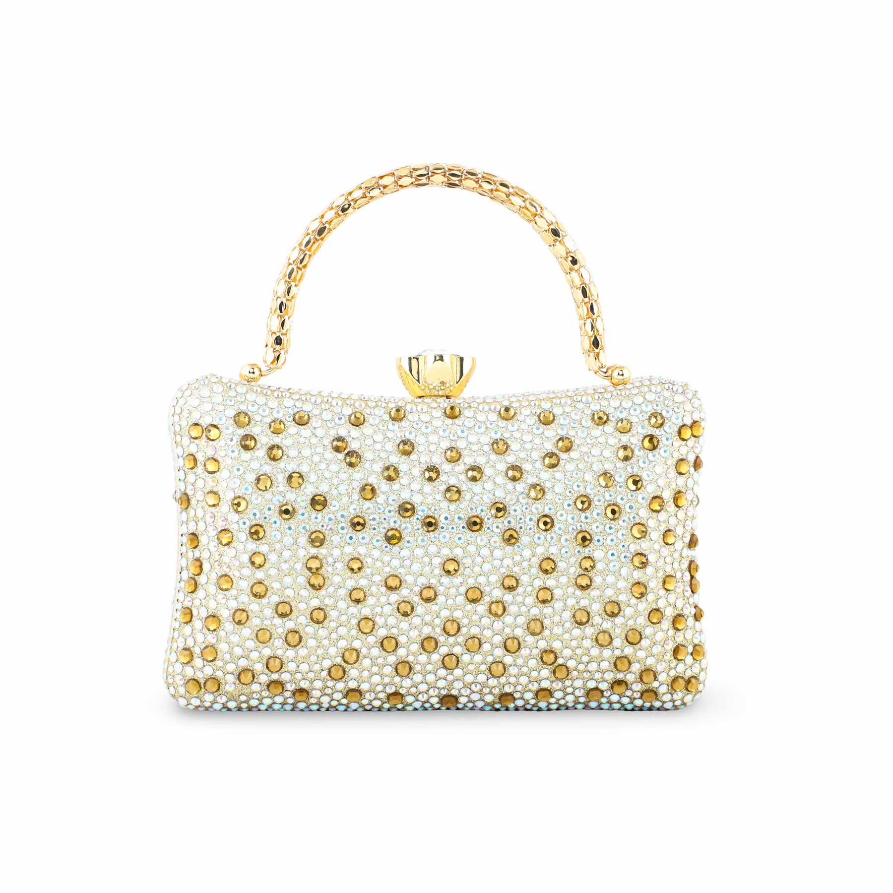 Golden Fancy Clutch For Ladies P24386 - Image 2