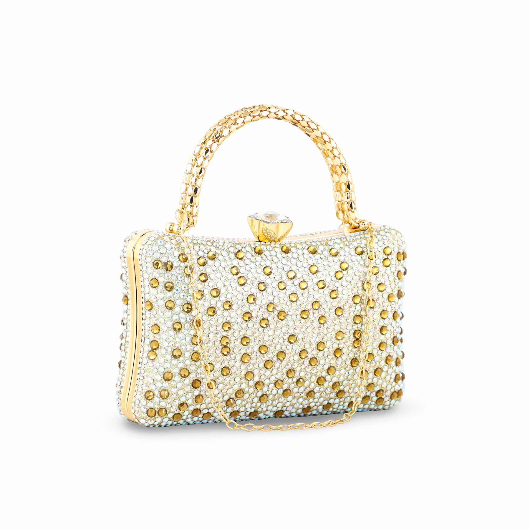 Golden Fancy Clutch For Ladies P24386 - Image 3