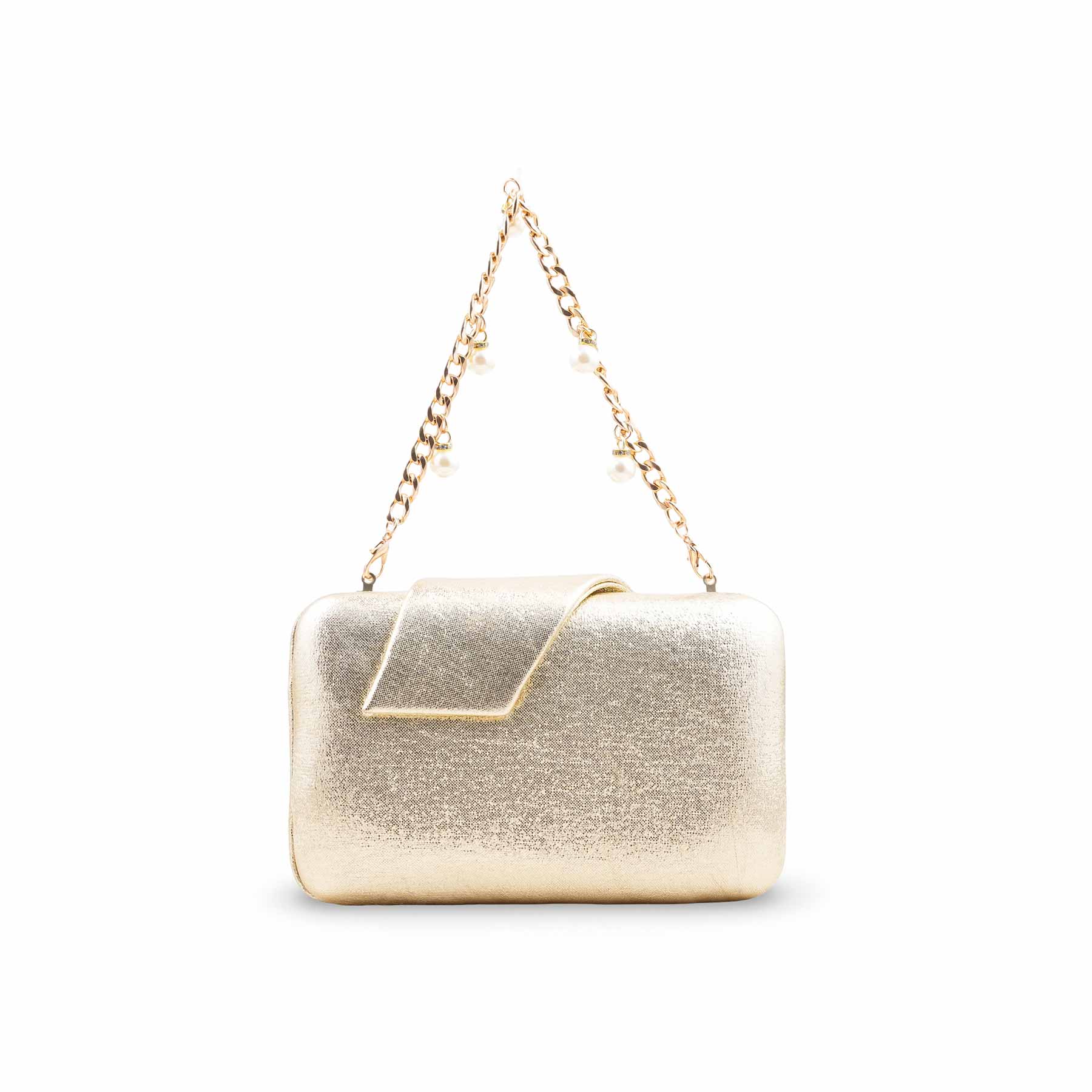 Golden Fancy Clutch For Ladies P24407 - Image 4