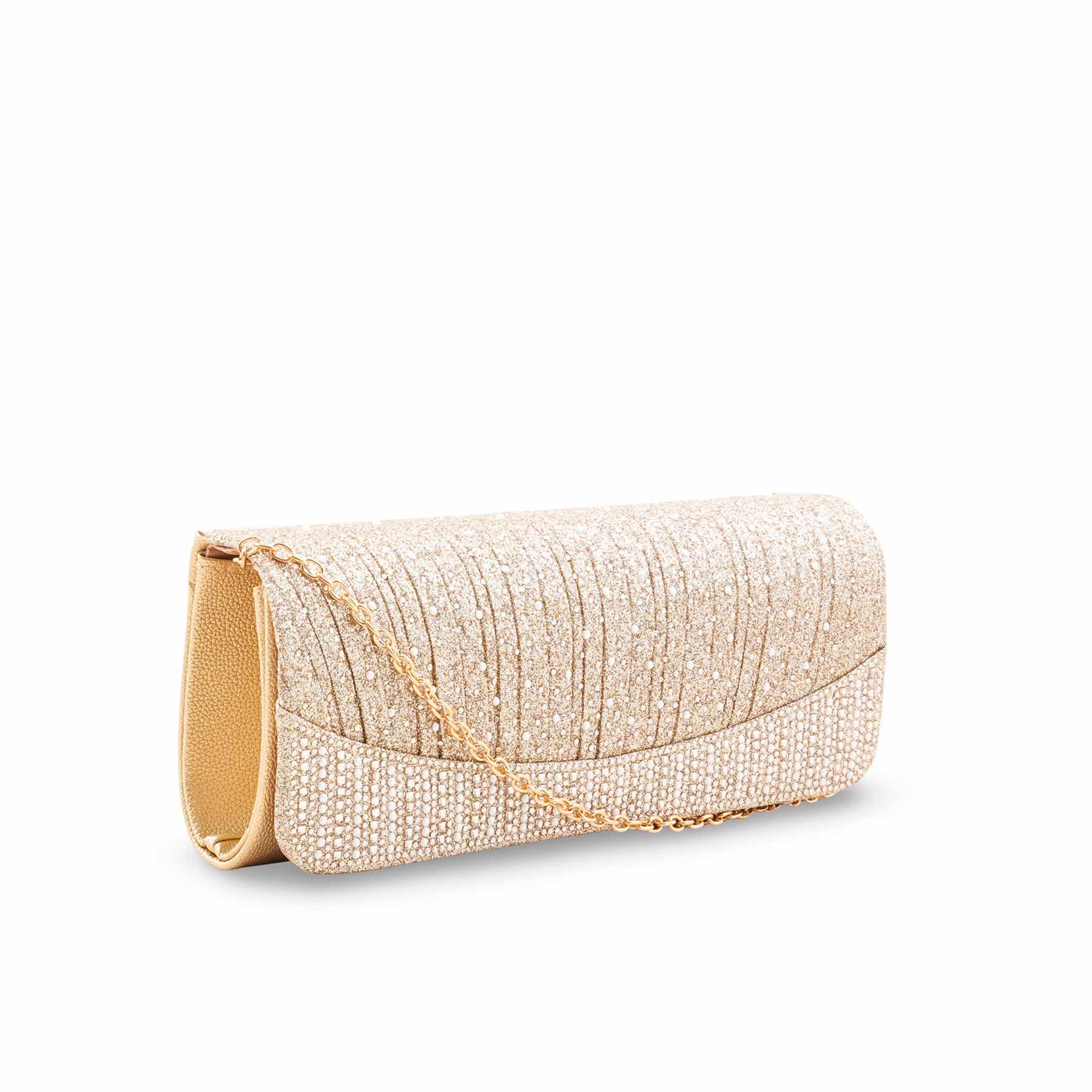 Golden Fancy Clutch For Ladies P24409 - Image 3