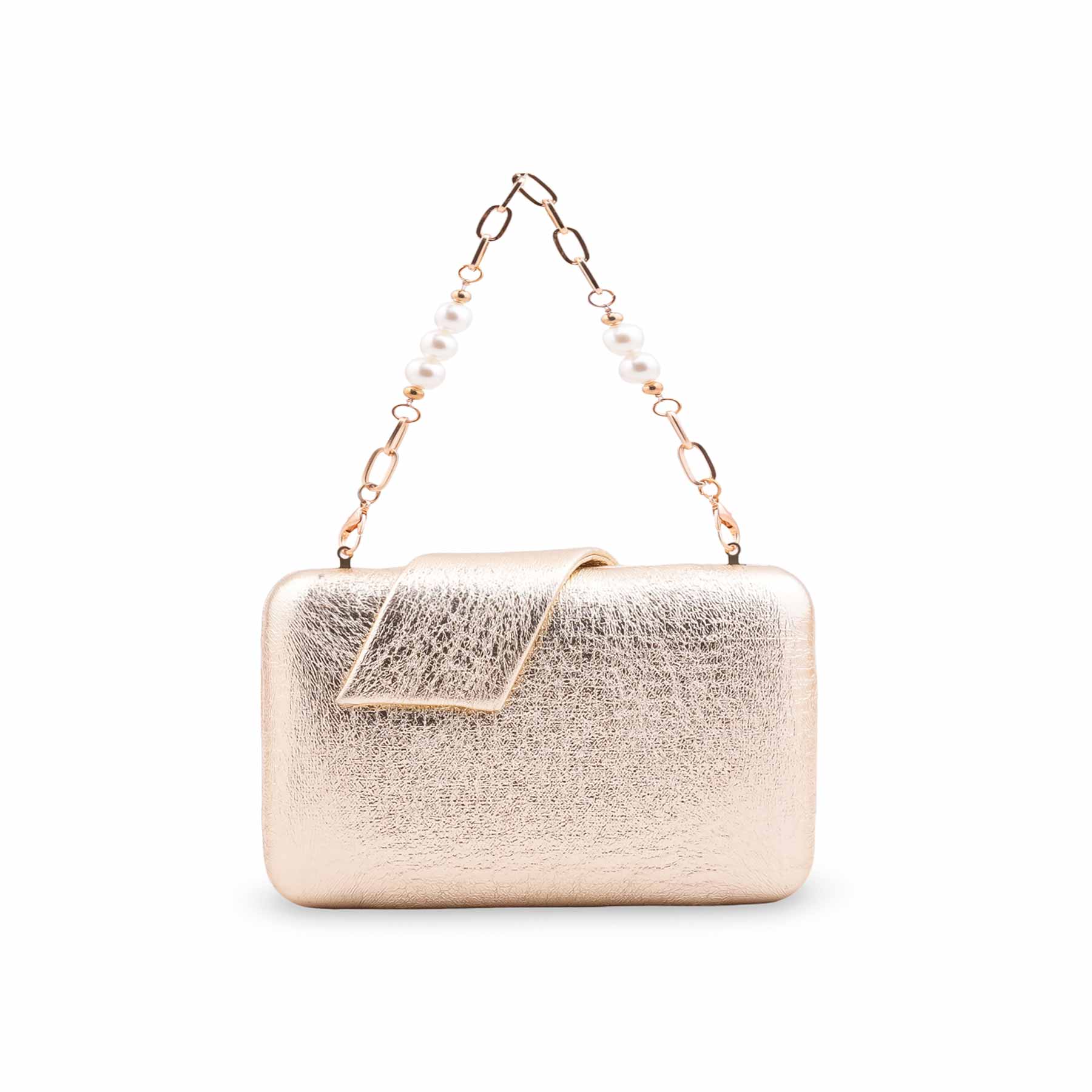 Golden Fancy Clutch For Ladies P24446 - Image 4