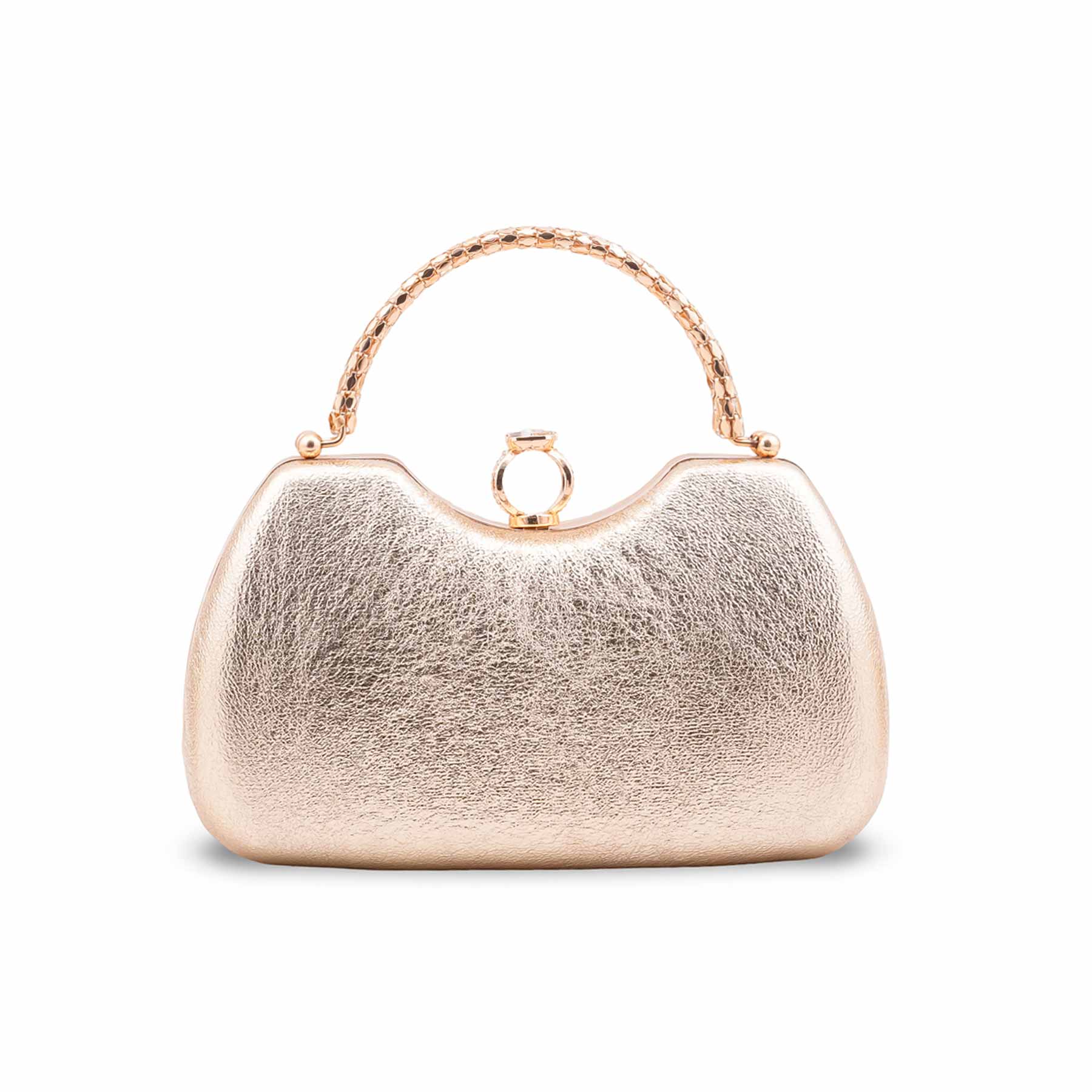 Golden Fancy Clutch For Ladies P24447 - Image 4