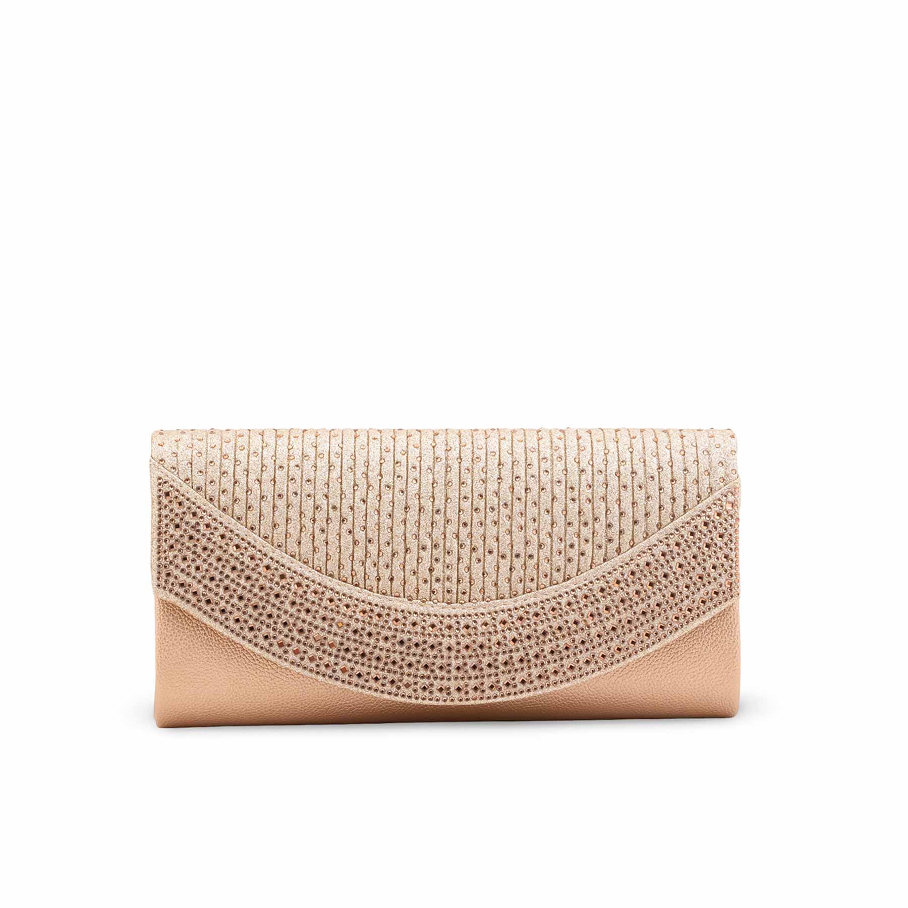 Golden Fancy Clutch For Ladies P24451 - Image 2