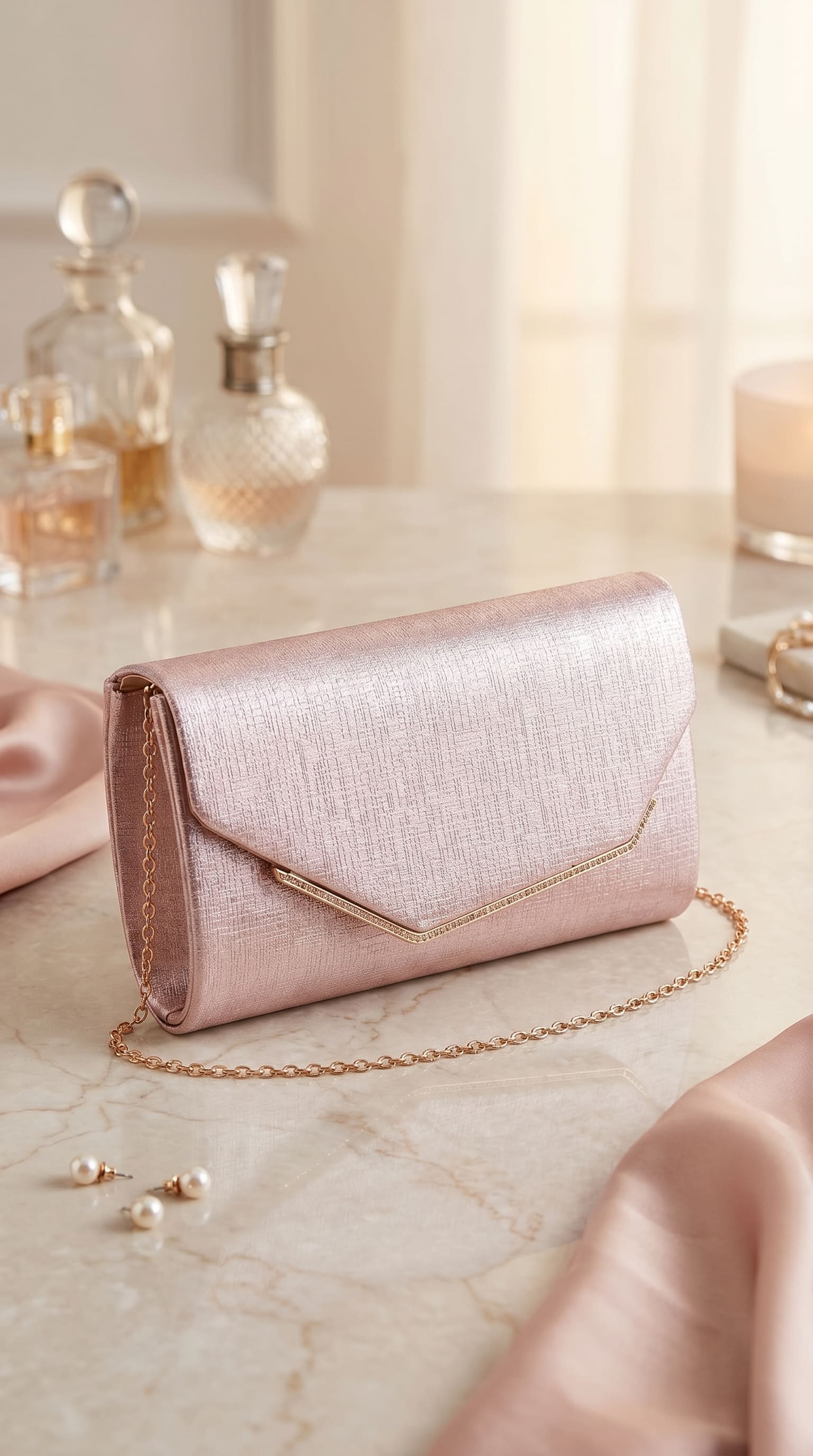 Golden Fancy Clutch For Ladies P24456