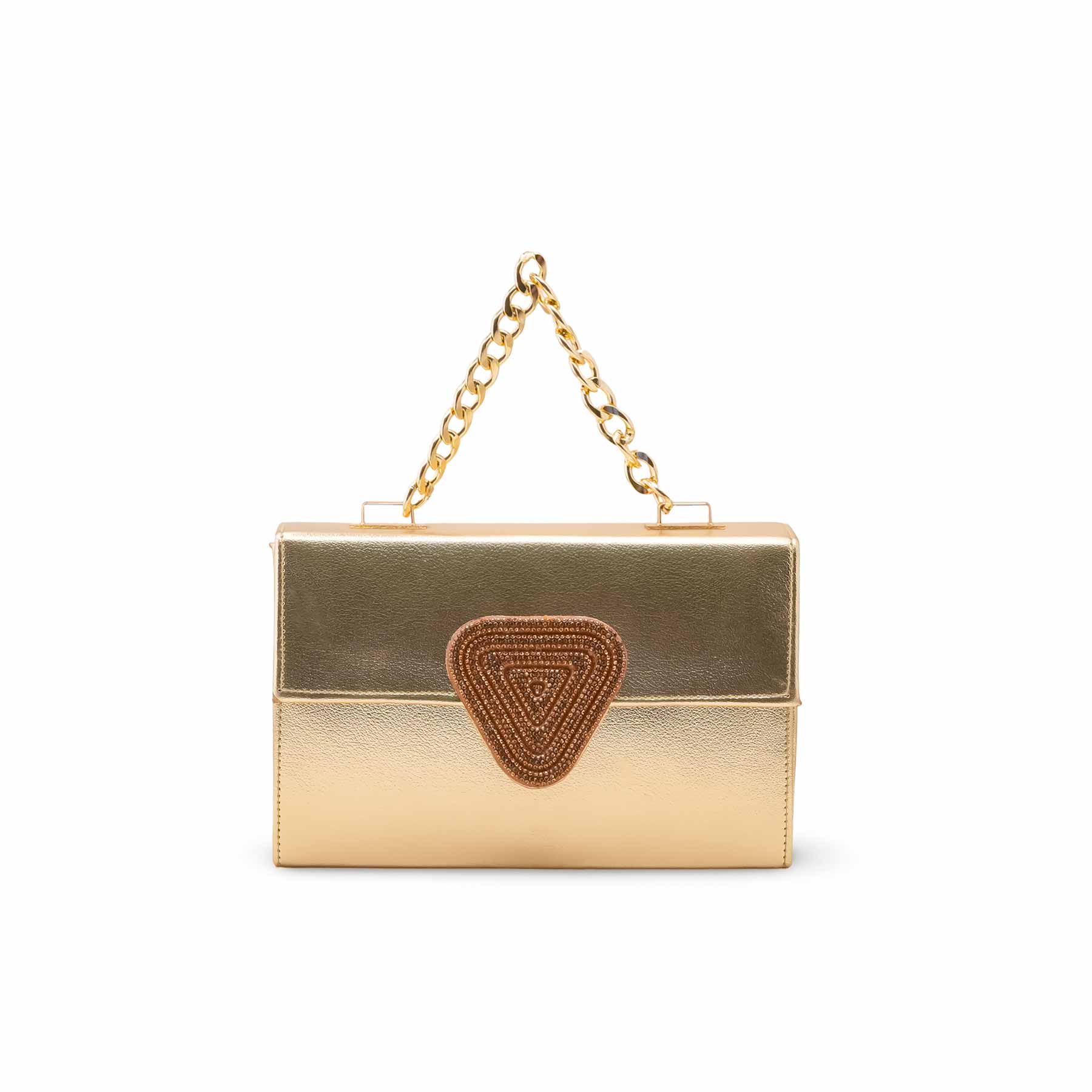 Golden Fancy Clutch For Women P15694 - Image 2