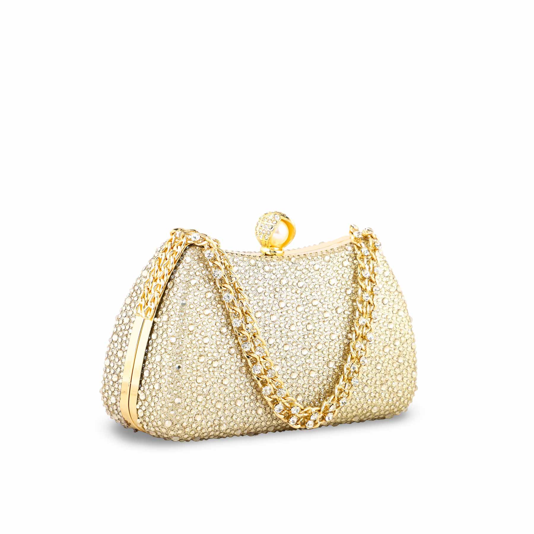 Golden Fancy Clutch For Women P24384 - Image 3