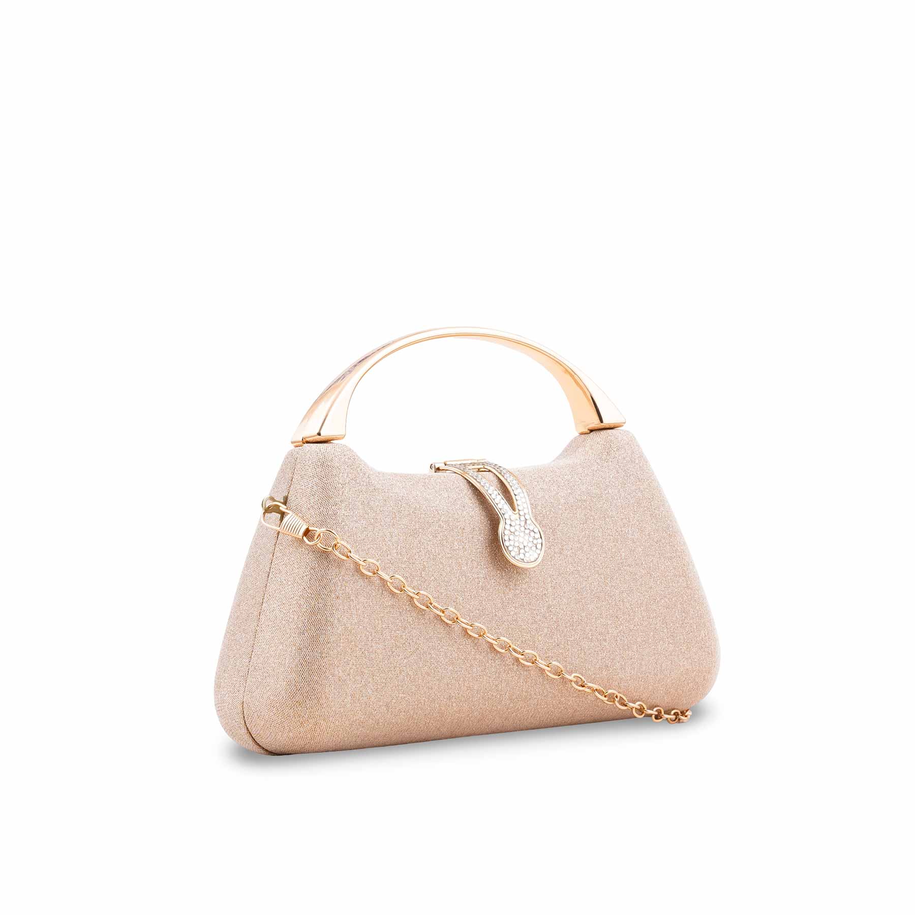 Golden Fancy Clutch For Women P24404 - Image 3