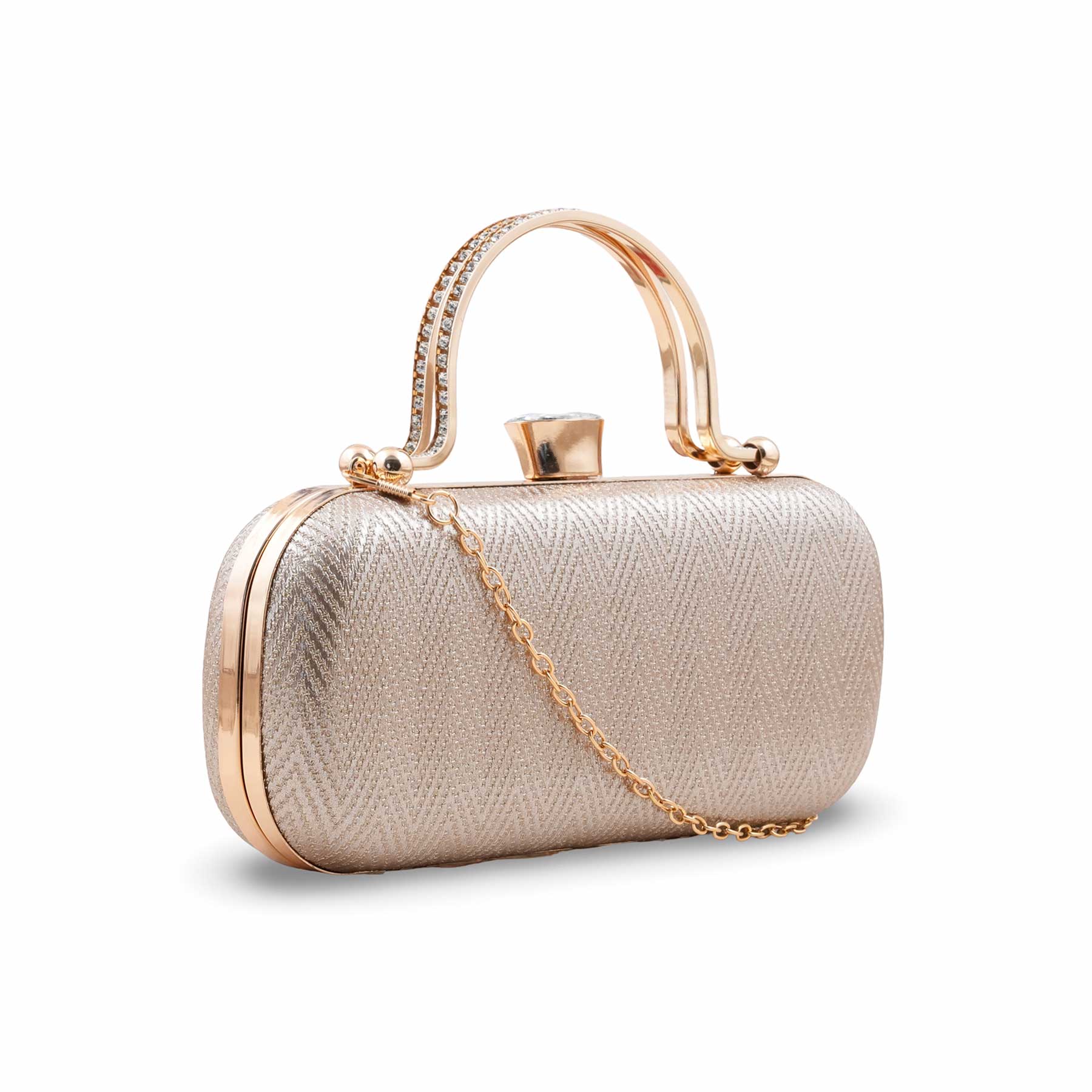 Golden Fancy Clutch For Women P24432 - Image 3