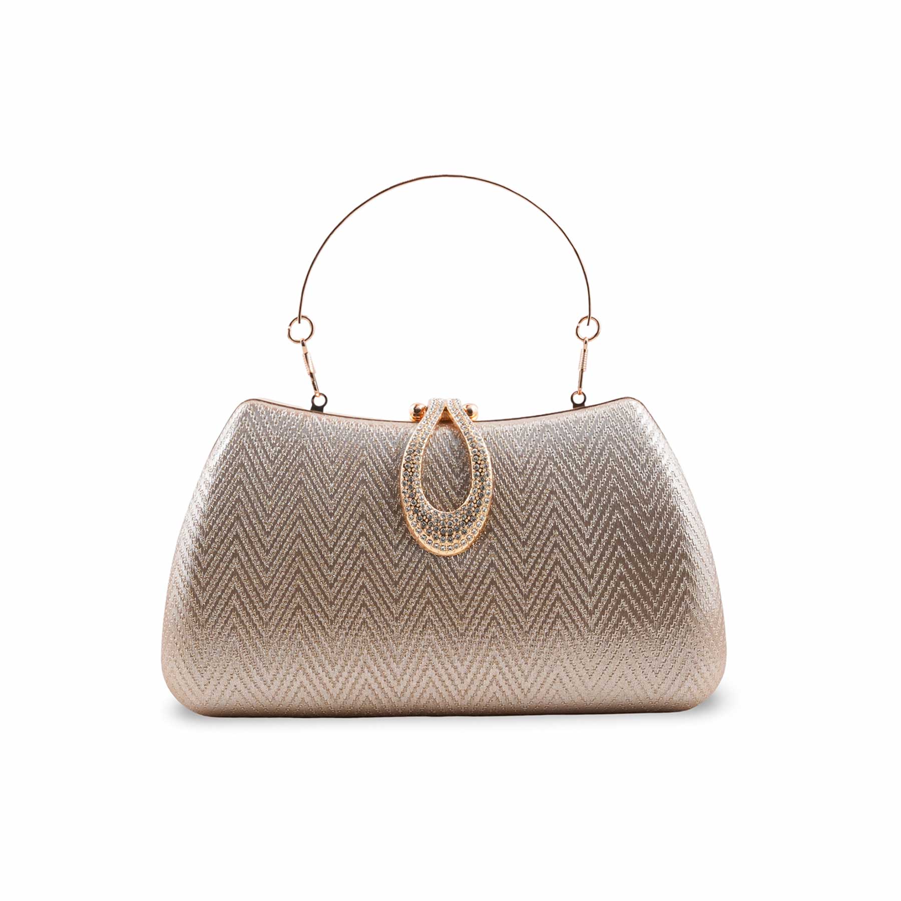 Golden Fancy Clutch For Women P24433 - Image 2