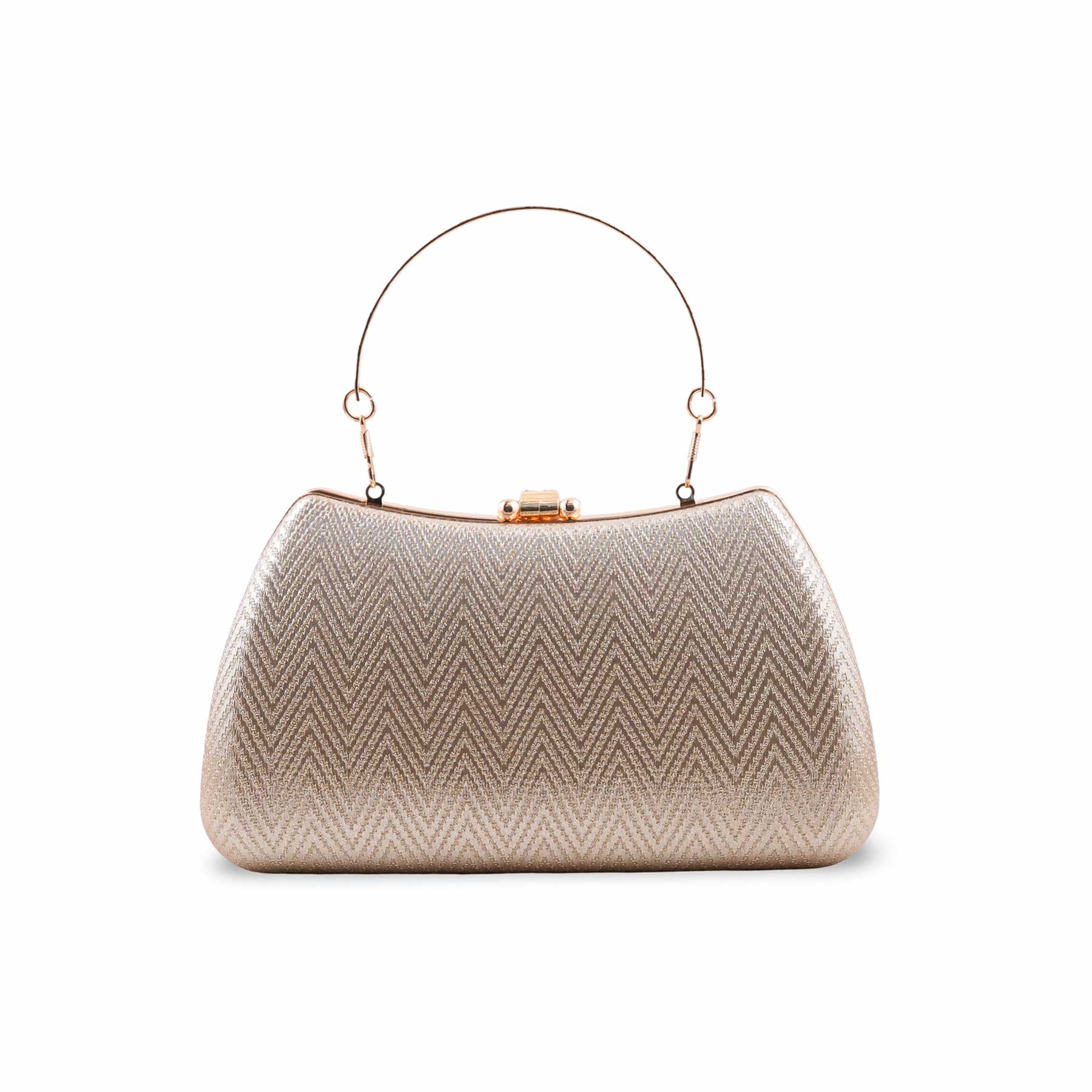 Golden Fancy Clutch For Women P24433 - Image 4