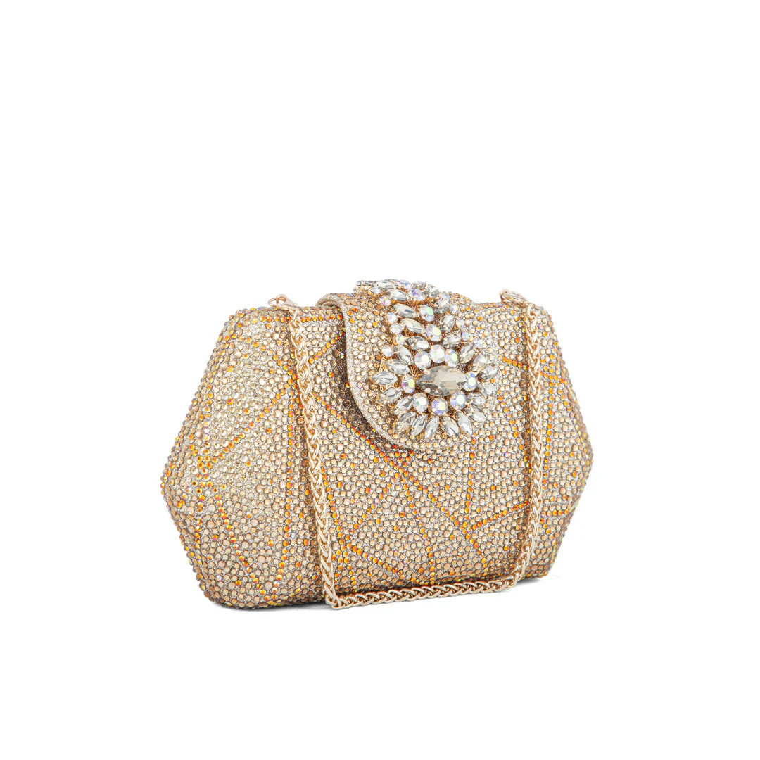 Golden Fancy Clutch P24202 - Image 3