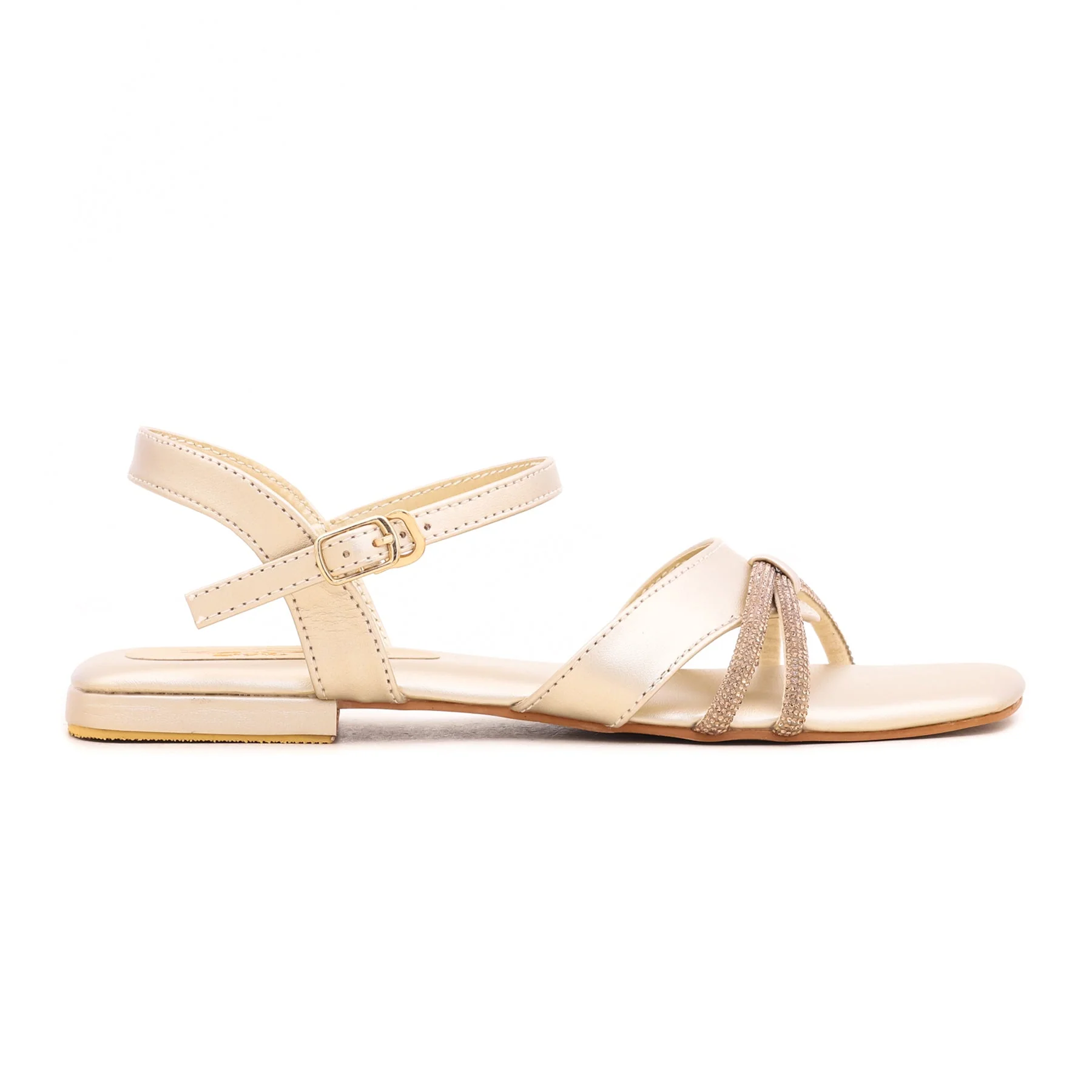 Golden Fancy Sandal FN5299 - Image 2