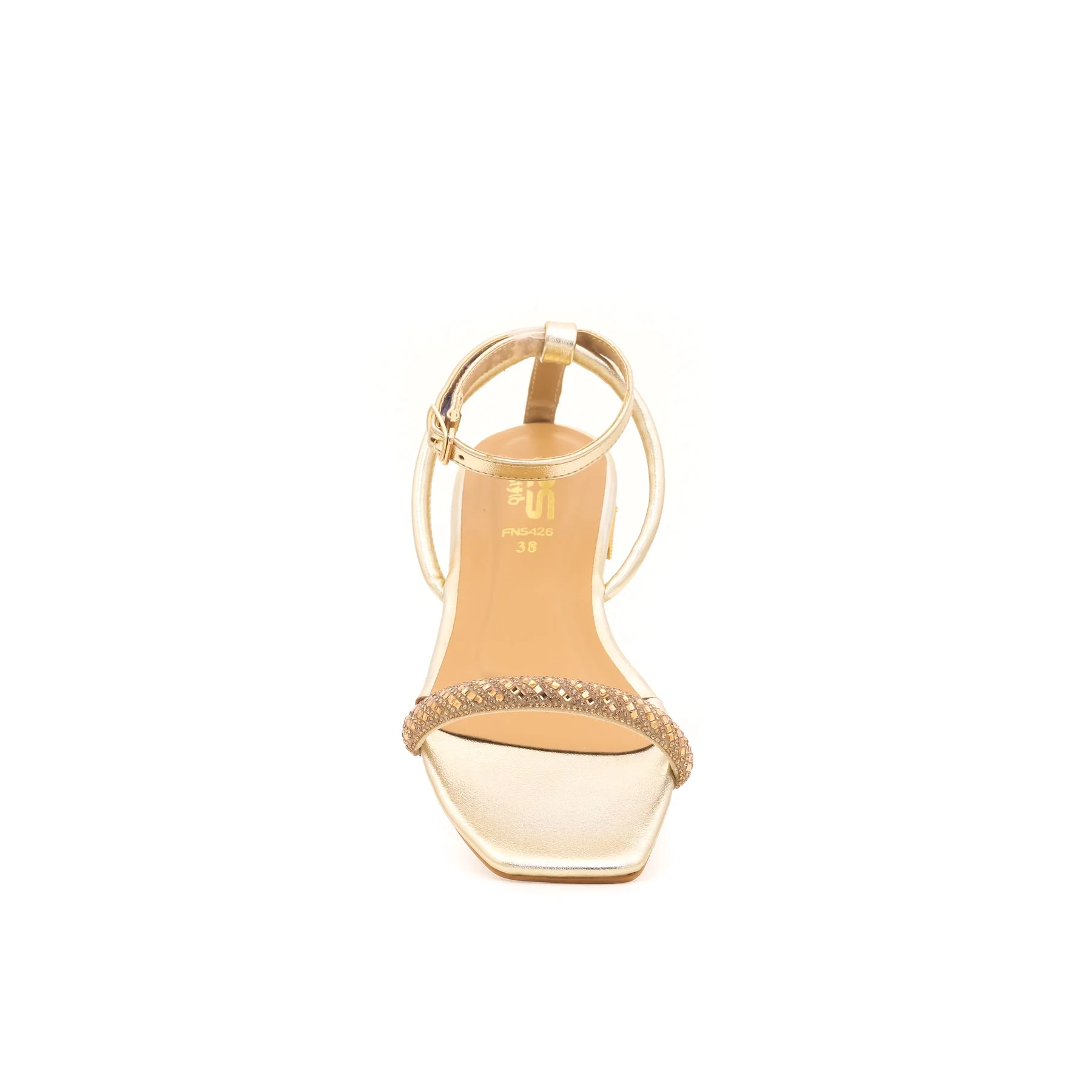 Golden Fancy Sandal FN5426 - Image 3