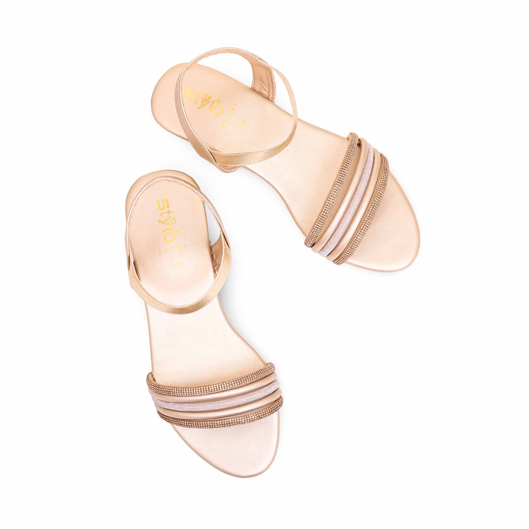 Golden Fancy Sandal FN5797 - Image 4