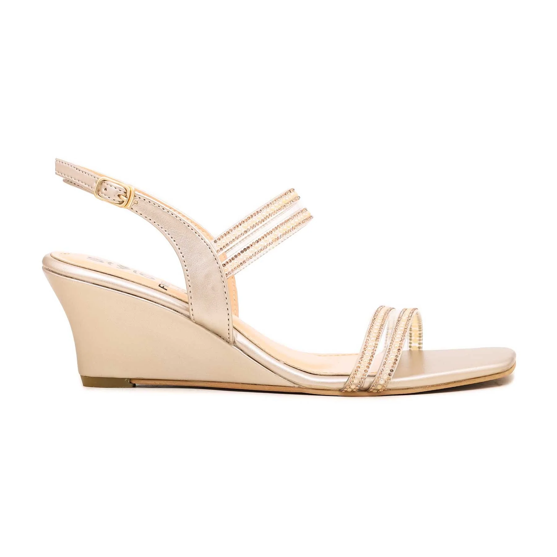 Golden Fancy Sandal Fn5804