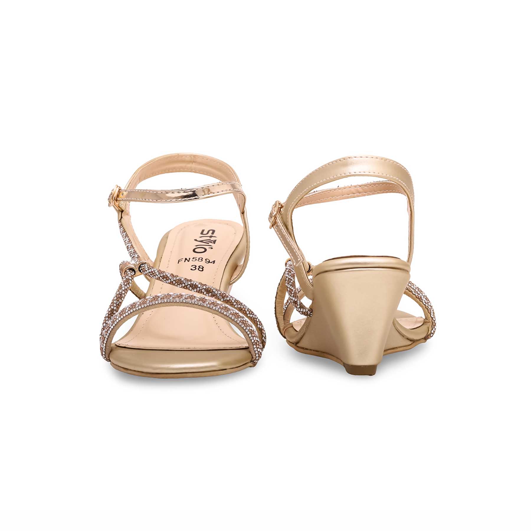 Golden Fancy Sandal FN5894 - Image 4