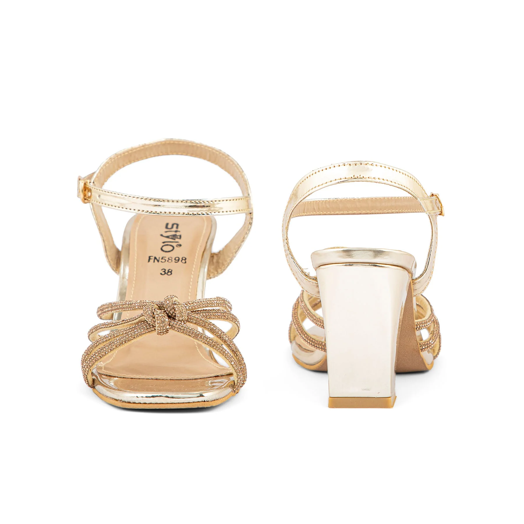 Golden Fancy Sandal FN5898 - Image 3