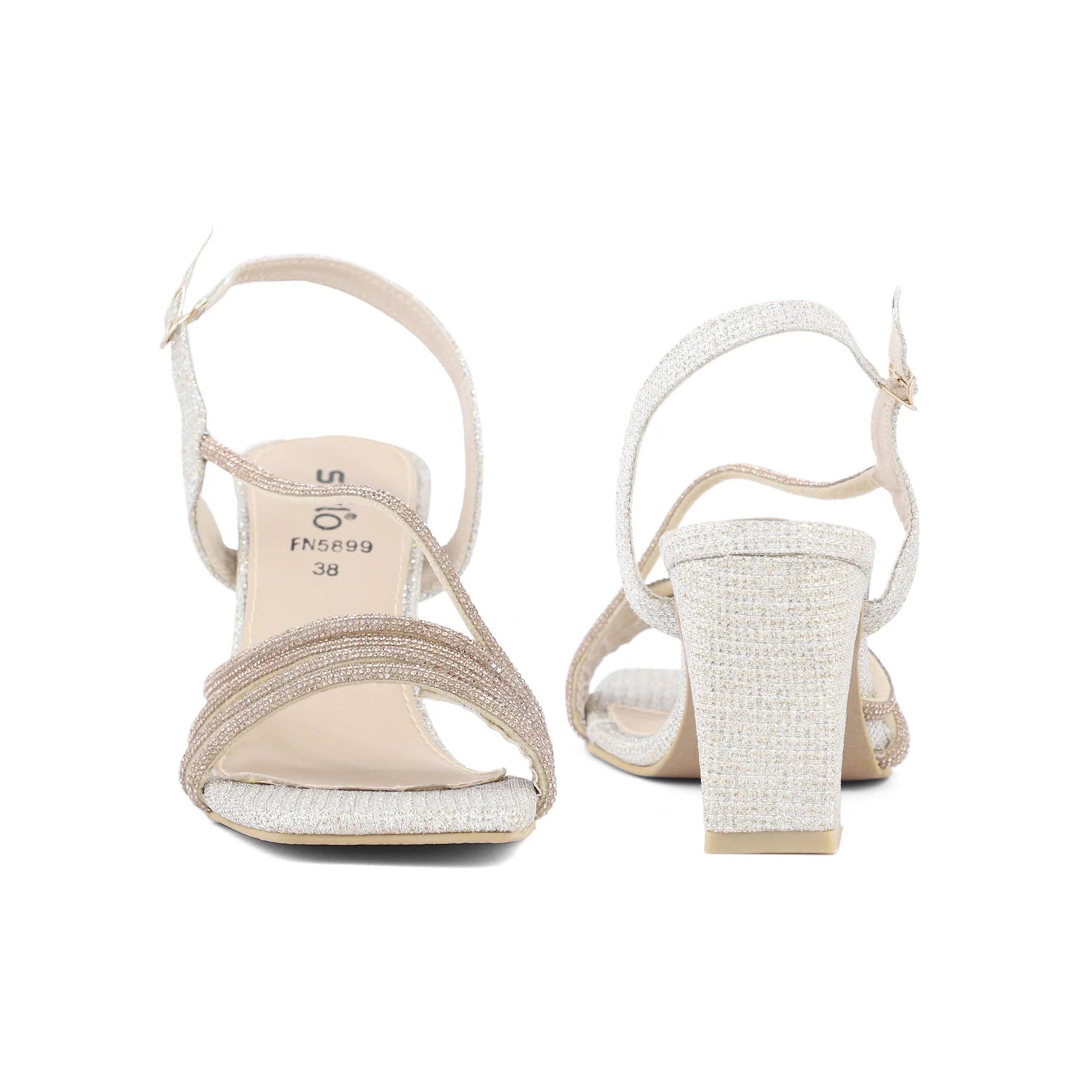 Golden Fancy Sandal FN5899 - Image 4