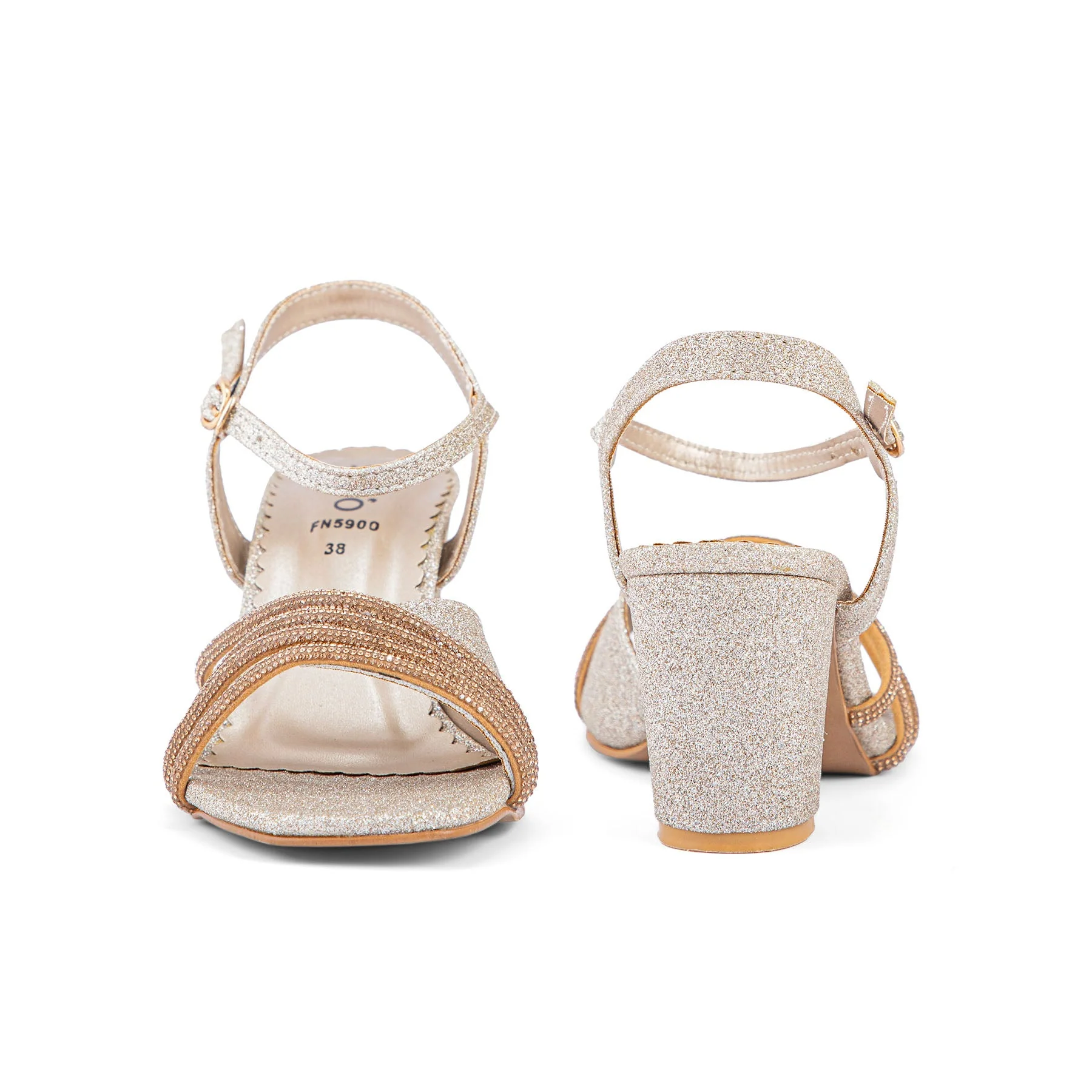 Golden Fancy Sandal FN5900 - Image 3