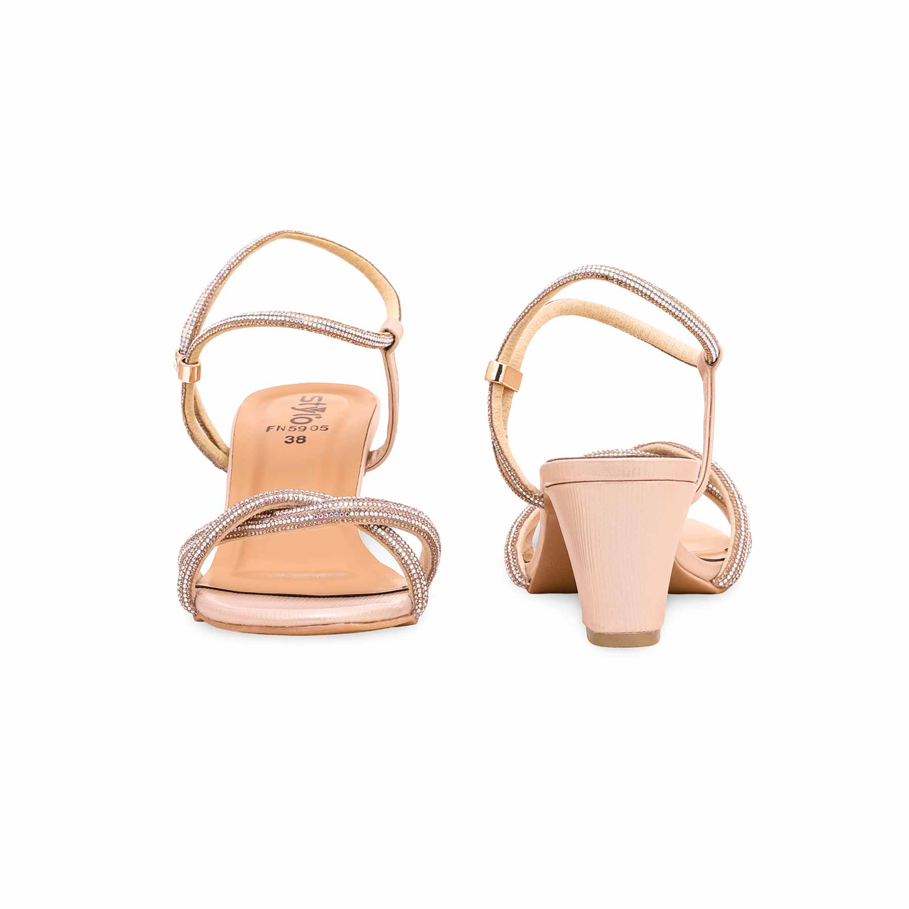 Golden Fancy Sandal FN5905 - Image 4