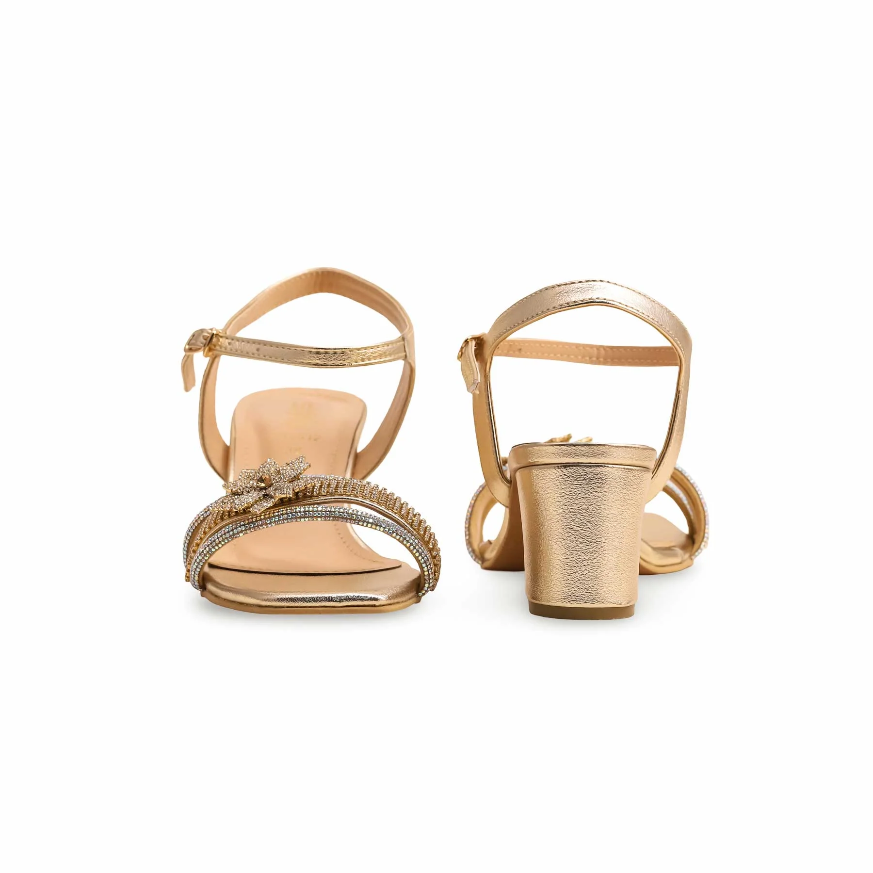 Golden Fancy Sandal FN5912 - Image 2