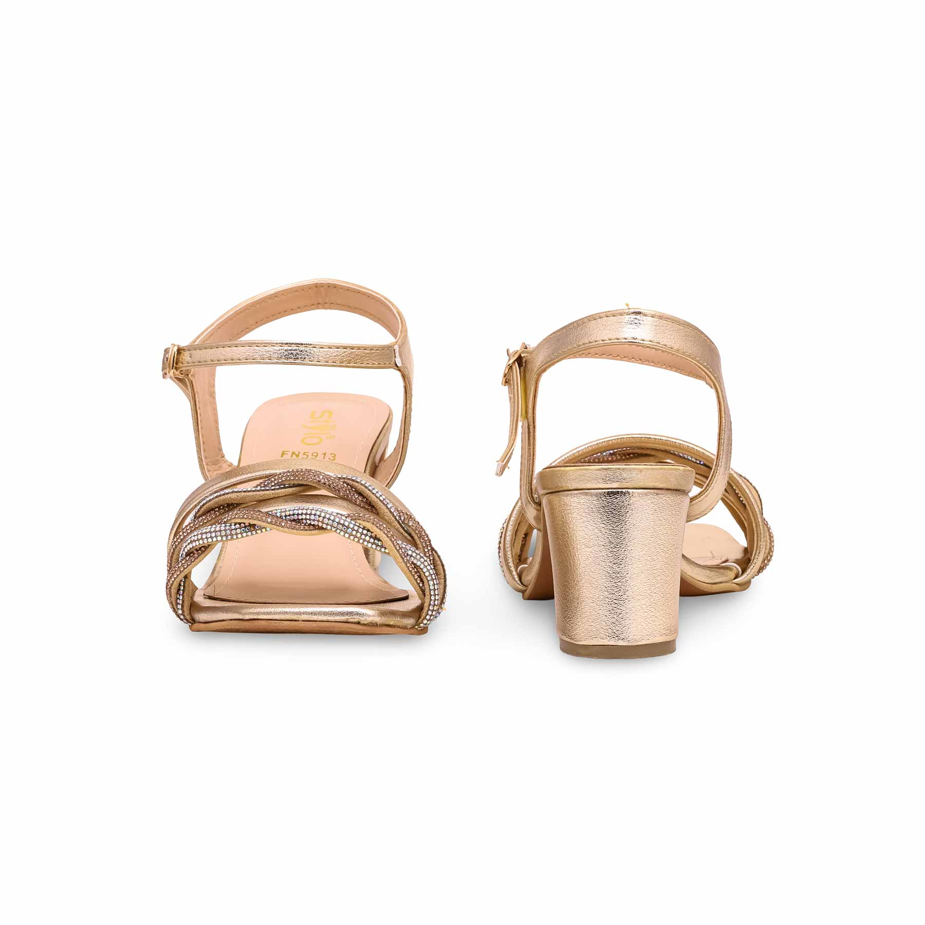 Golden Fancy Sandal FN5913 - Image 3
