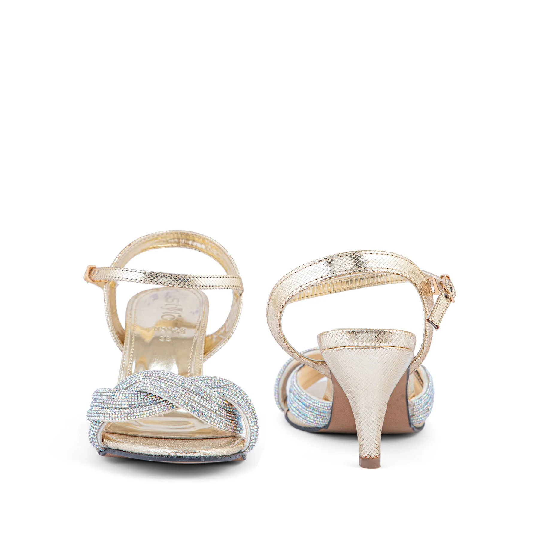 Golden Fancy Sandal FN5929 - Image 4