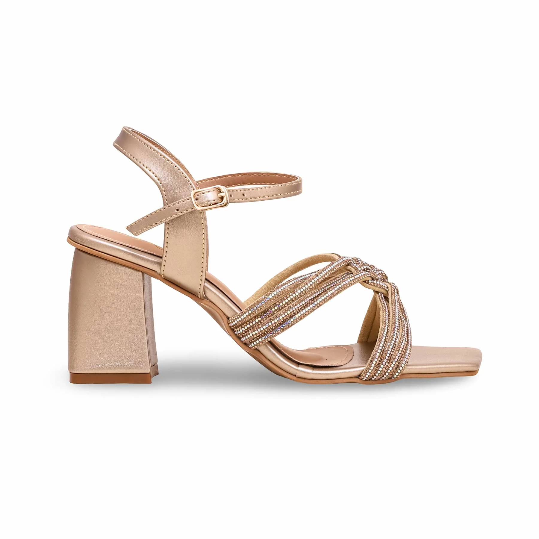 Golden Fancy Sandal FN5958 - Image 2