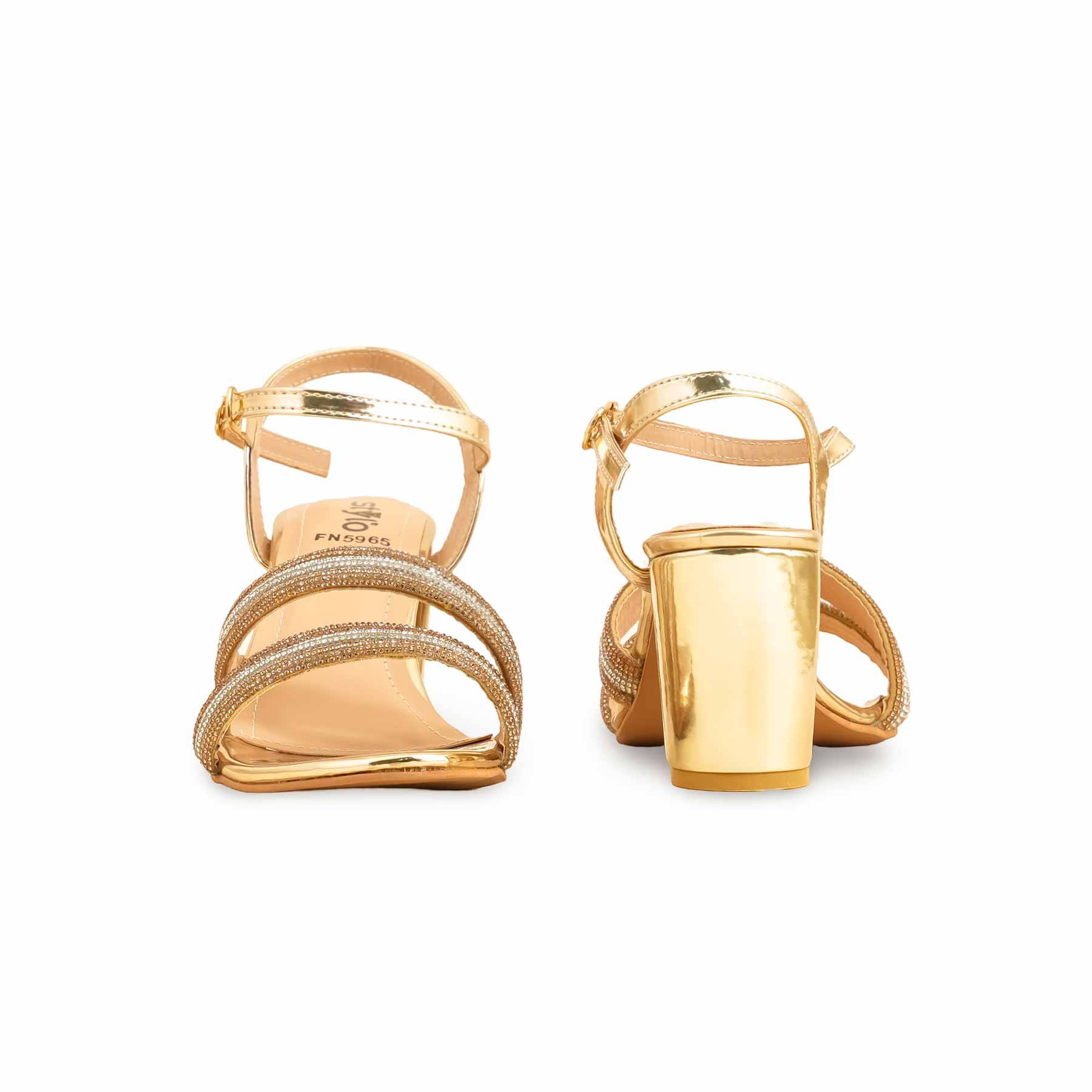 Golden Fancy Sandal FN5965 - Image 4