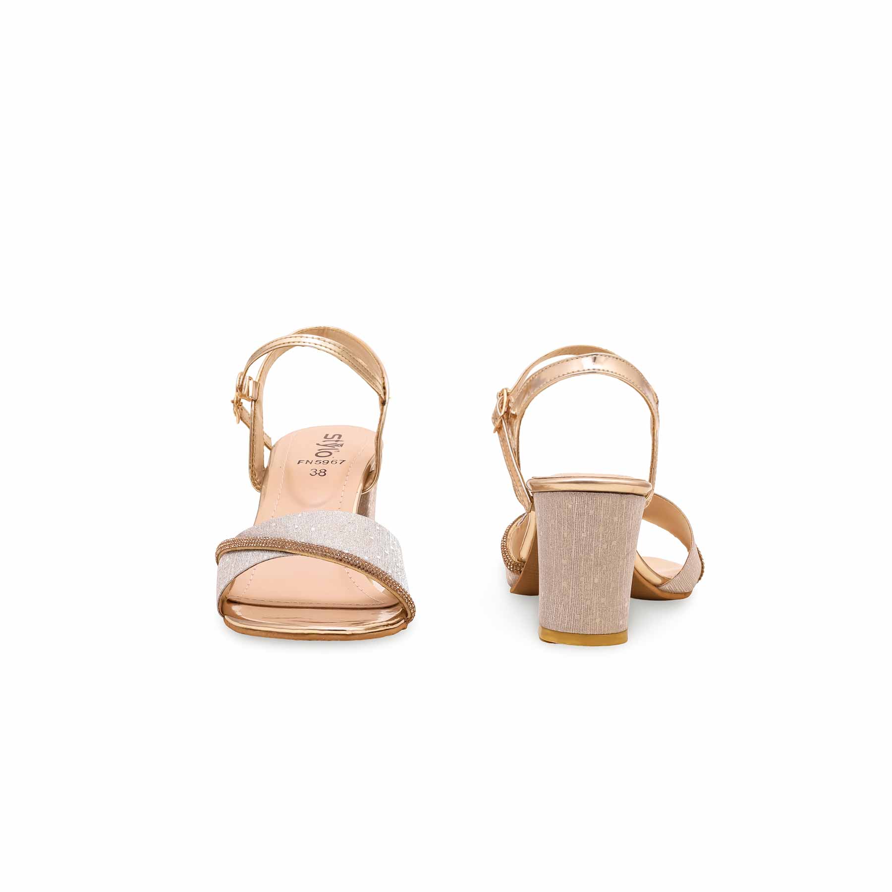 Golden Fancy Sandal FN5967 - Image 3