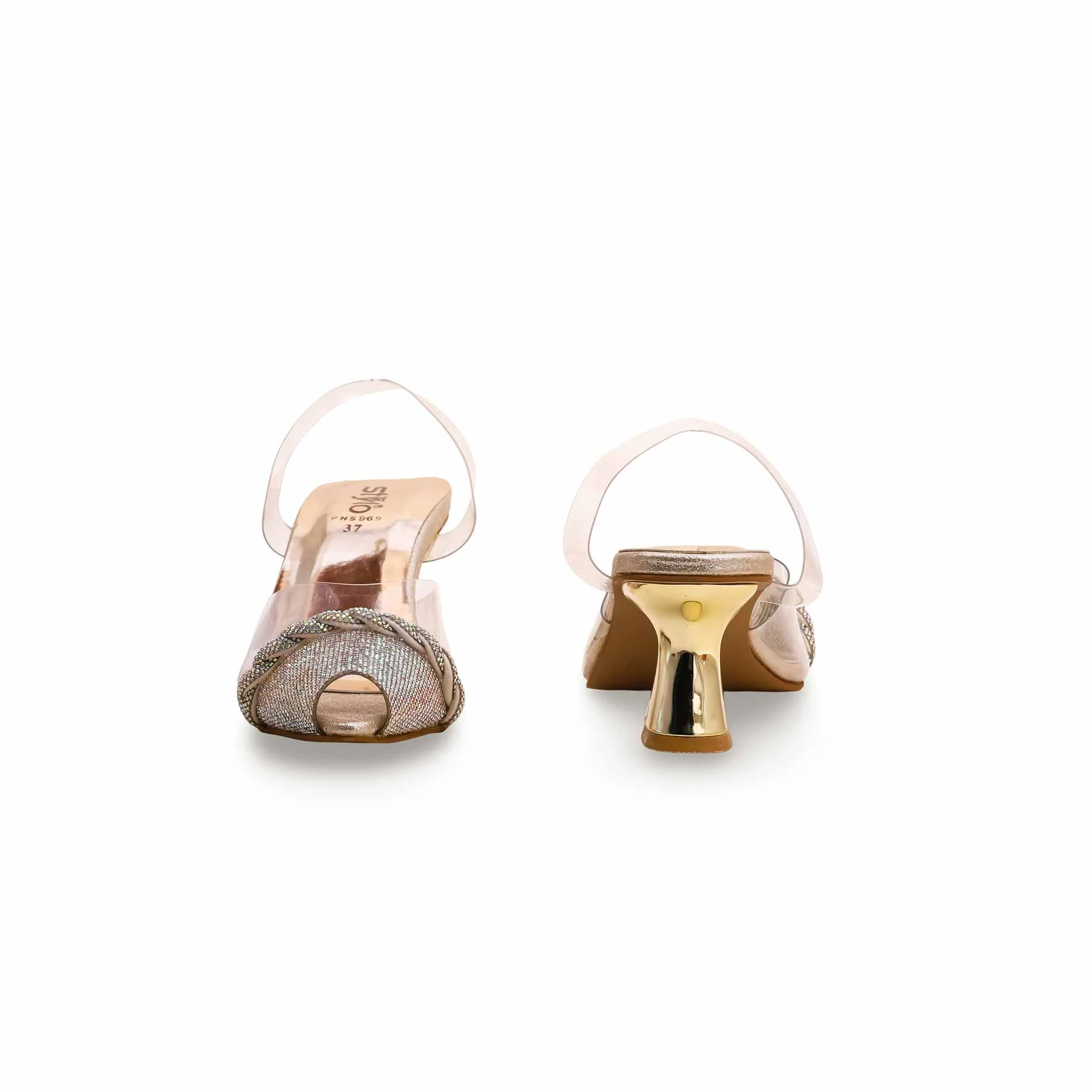 Golden Fancy Sandal FN5969 - Image 4
