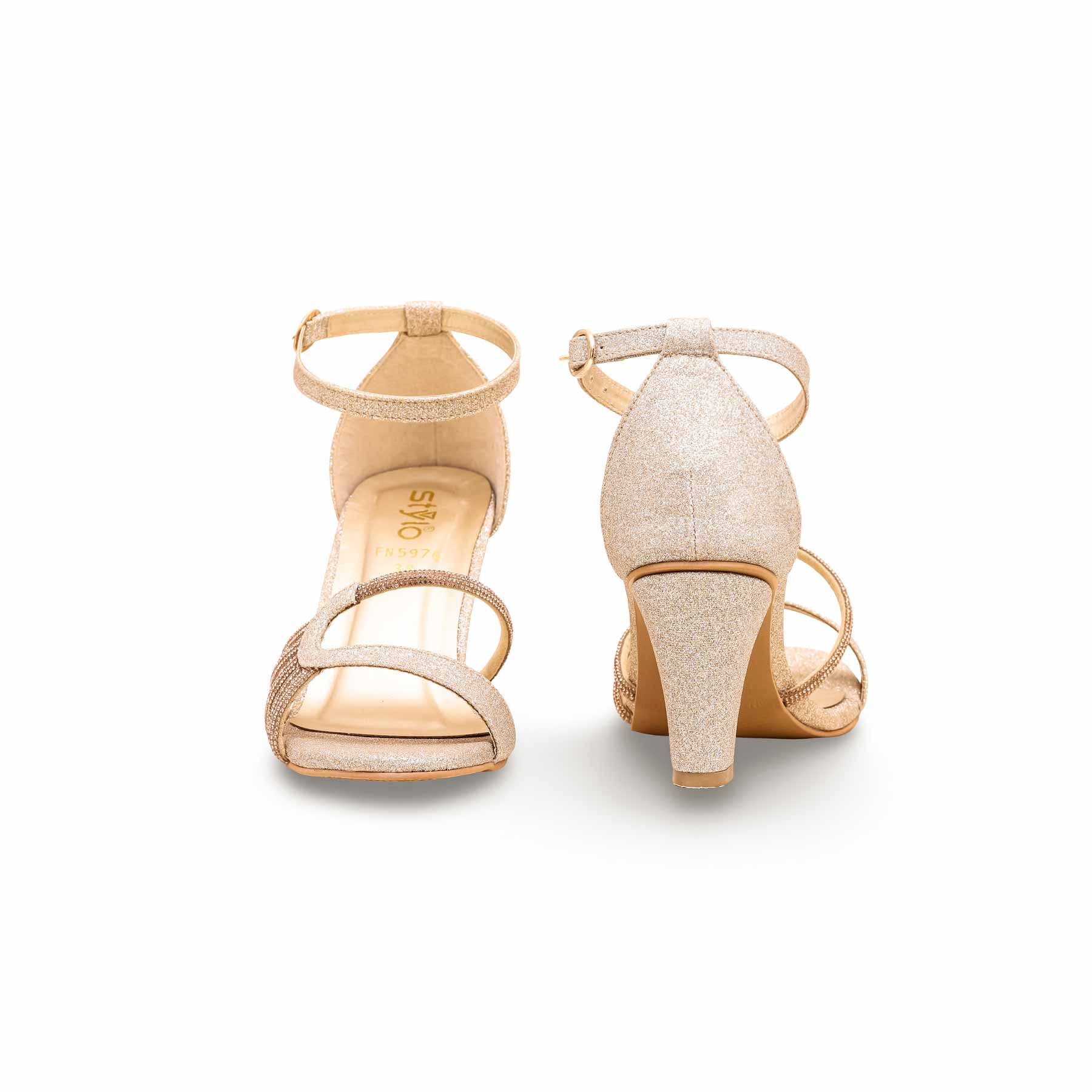 Golden Fancy Sandal FN5976 - Image 4