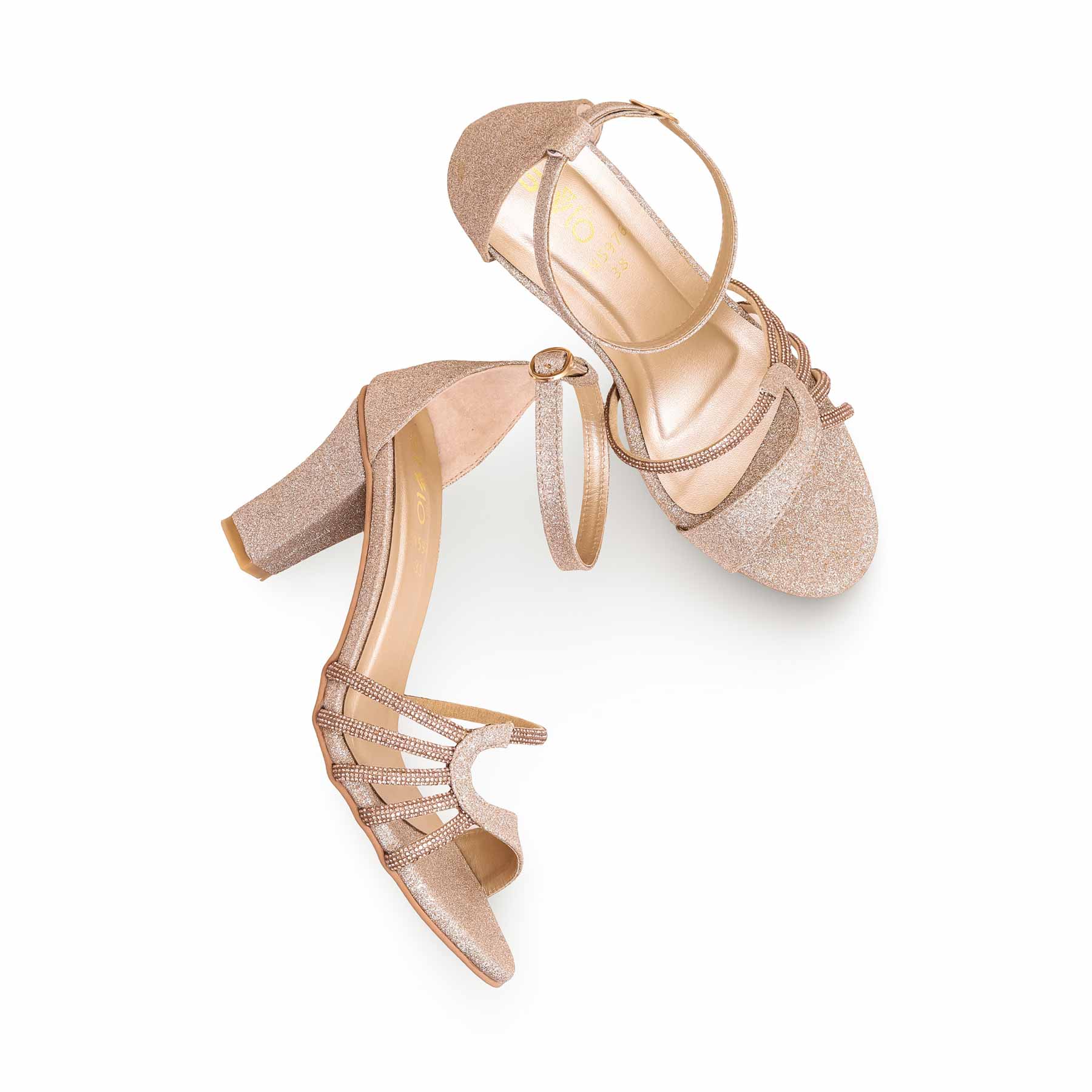 Golden Fancy Sandal FN5976 - Image 5