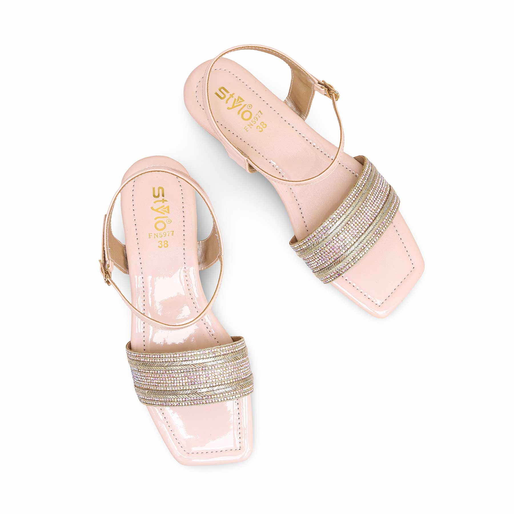 Golden Fancy Sandal FN5977 - Image 4