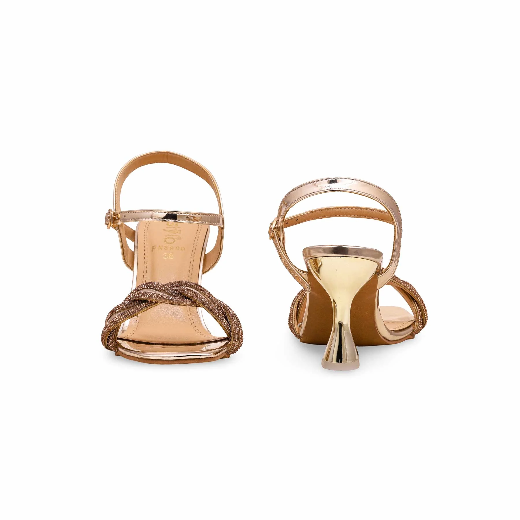 Golden Fancy Sandal FN5980 - Image 3